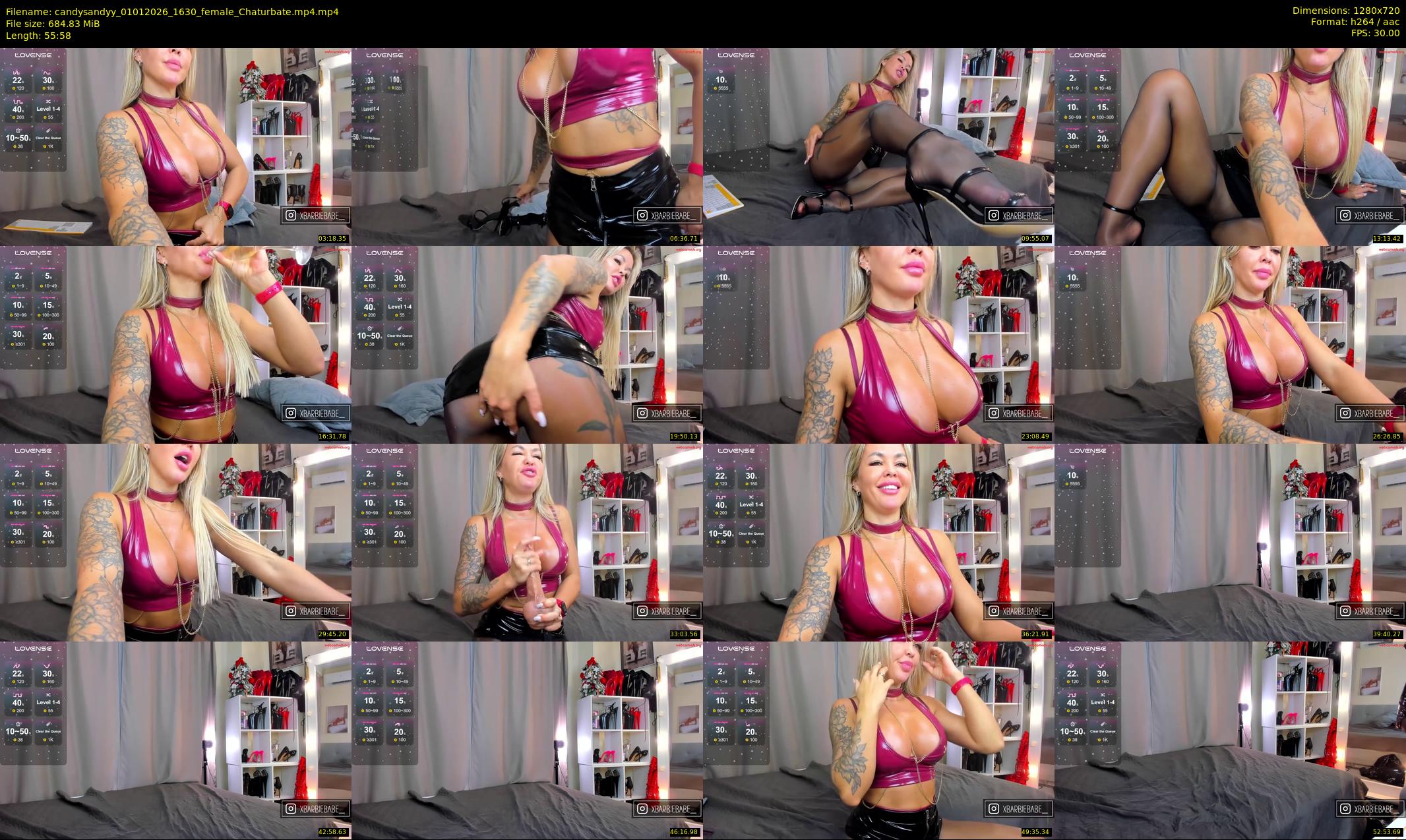 candysandyy — 56 minute Chaturbate female cam show recording, 720p, Jan 1, 2026