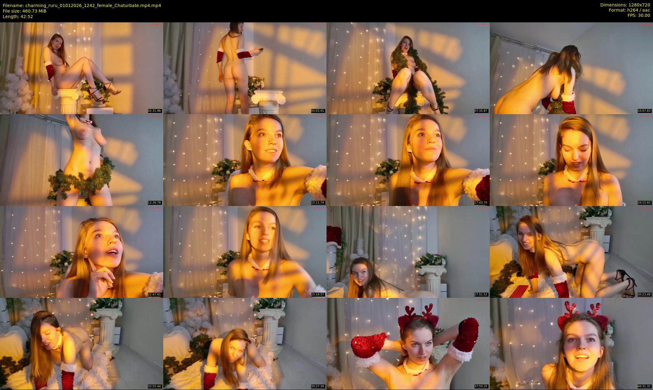 charming_ruru — 43 minute Chaturbate female cam show recording, 720p, Jan 1, 2026