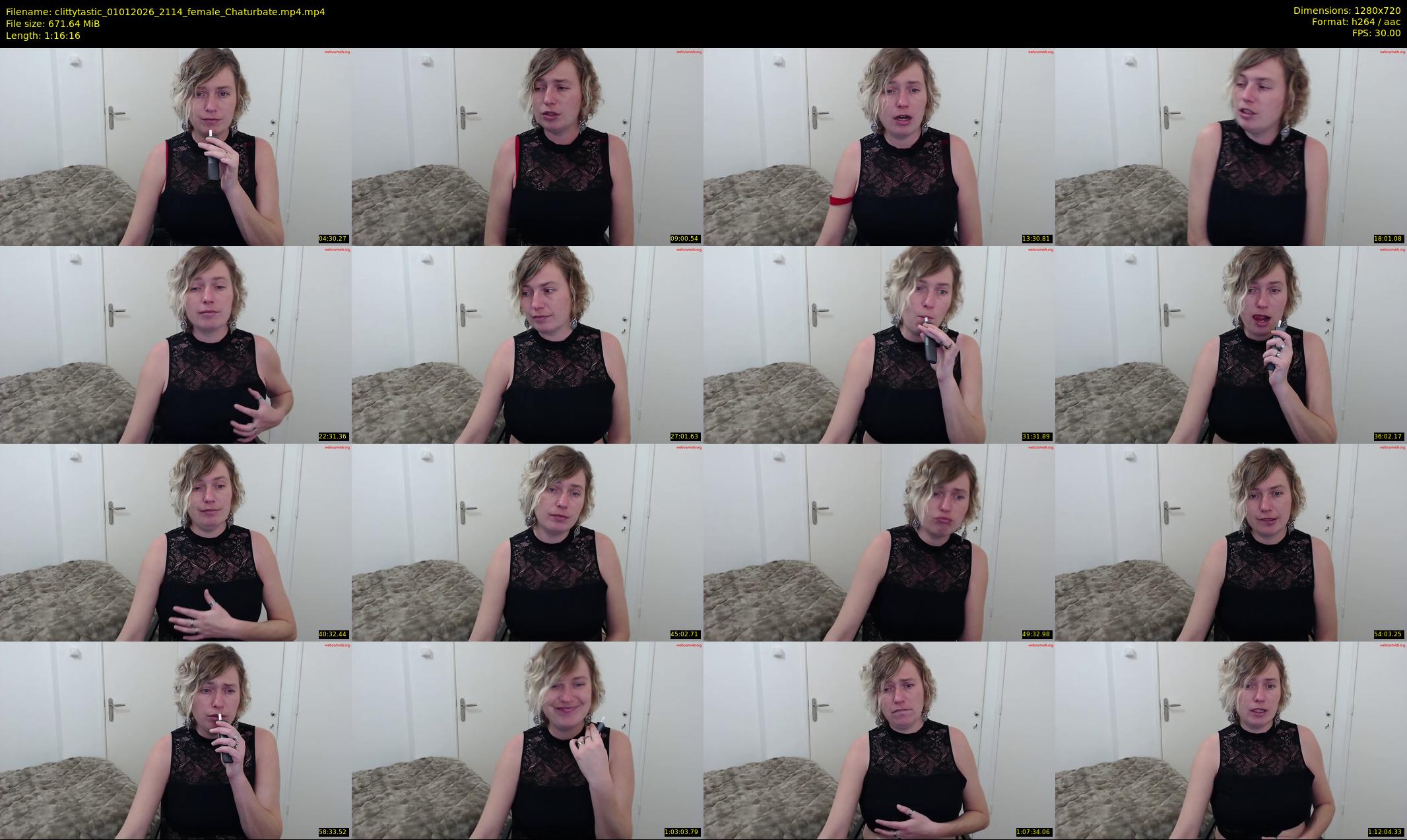 clittytastic — 77 minute Chaturbate female cam show recording, 720p, Jan 1, 2026