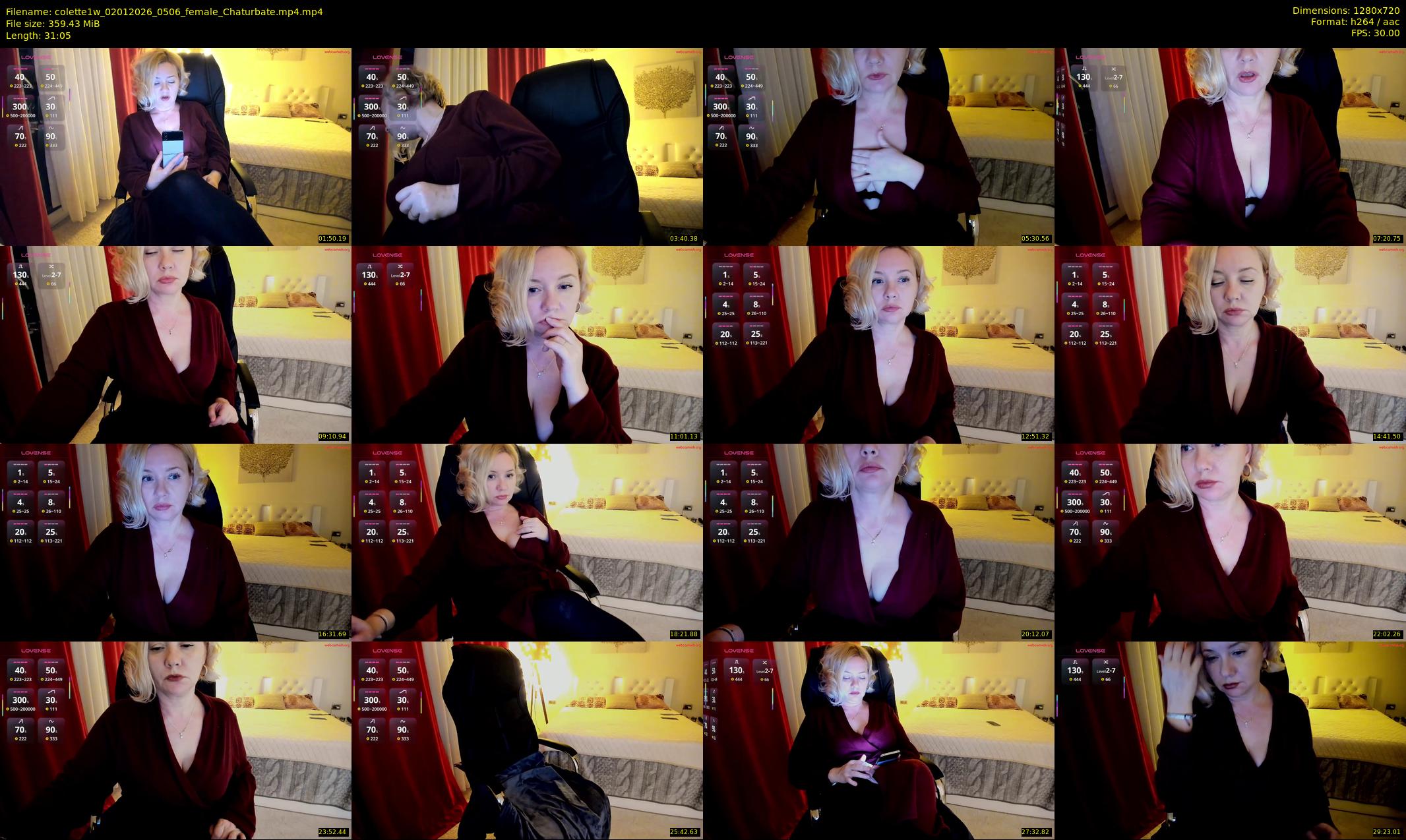 colette1w — 32 minute Chaturbate female cam show recording, 720p, Jan 2, 2026