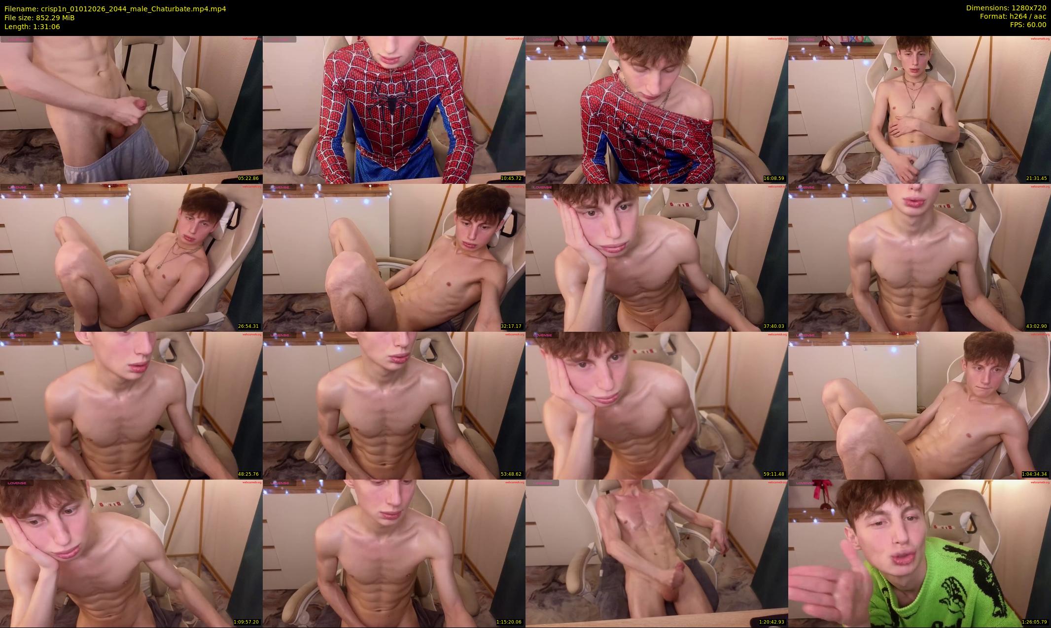 crisp1n — 92 minute Chaturbate male cam show recording, 720p, Jan 1, 2026