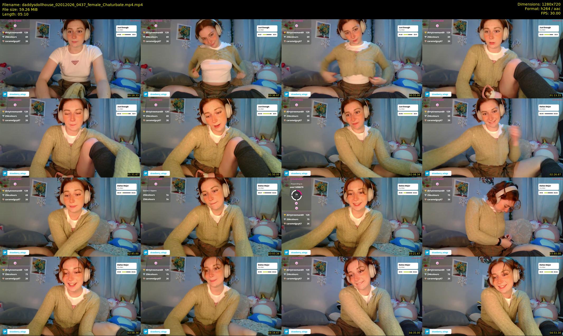 daddysdollhouse — 6 minute Chaturbate female cam show recording, 720p, Jan 2, 2026