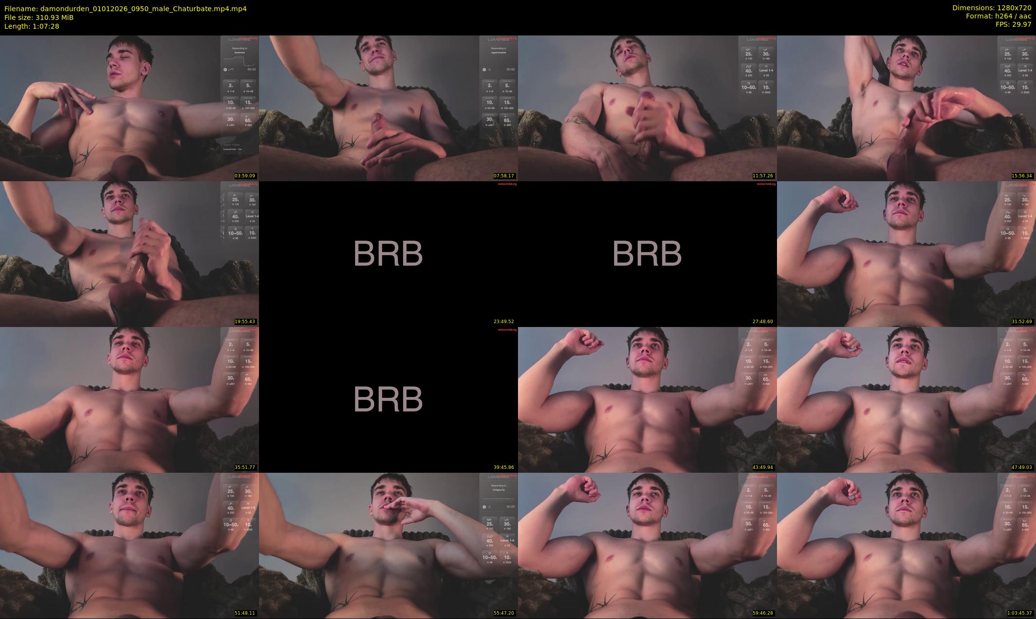 damondurden — 68 minute Chaturbate male cam show recording, 720p, Jan 1, 2026