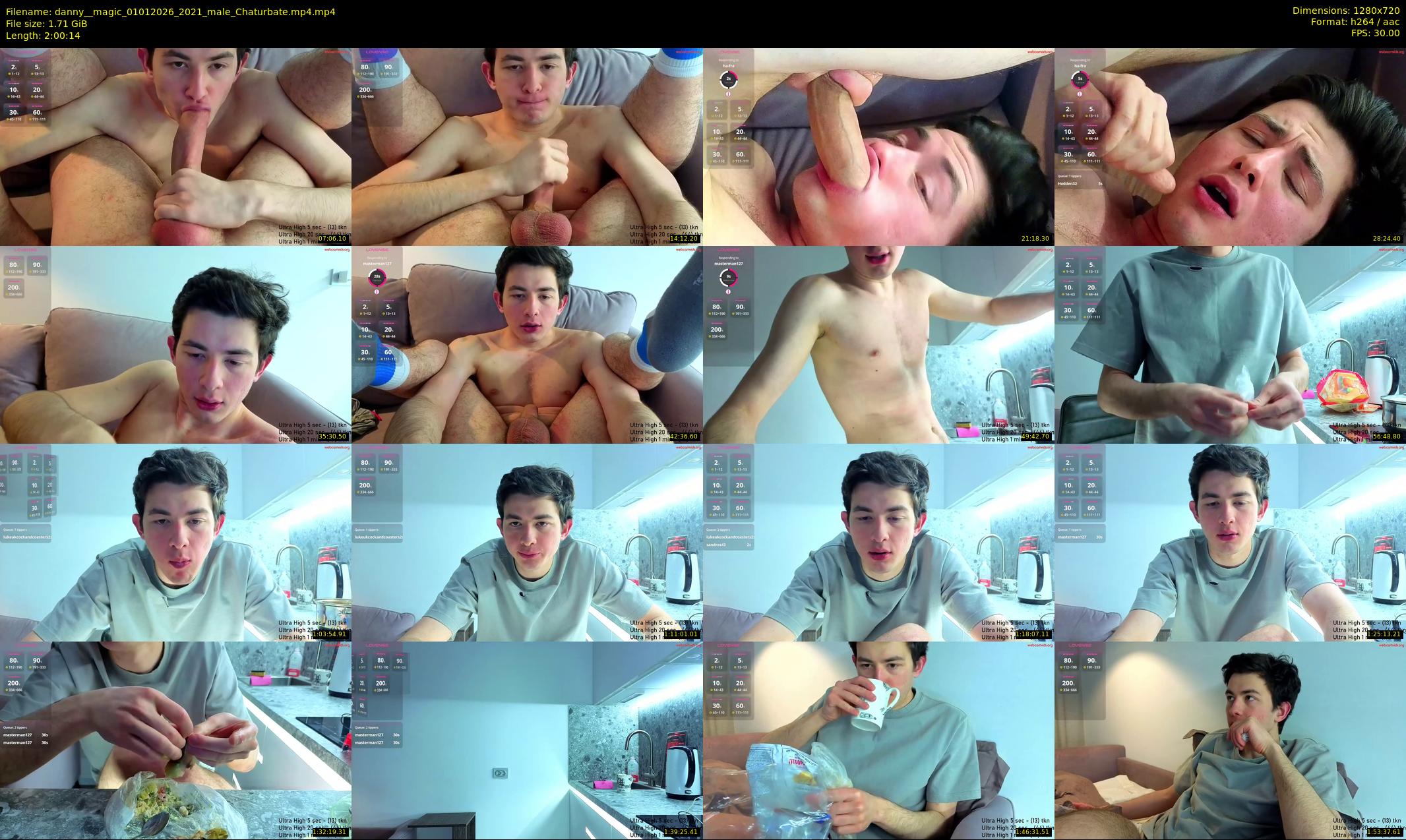 danny__magic — 121 minute Chaturbate male cam show recording, 720p, Jan 1, 2026