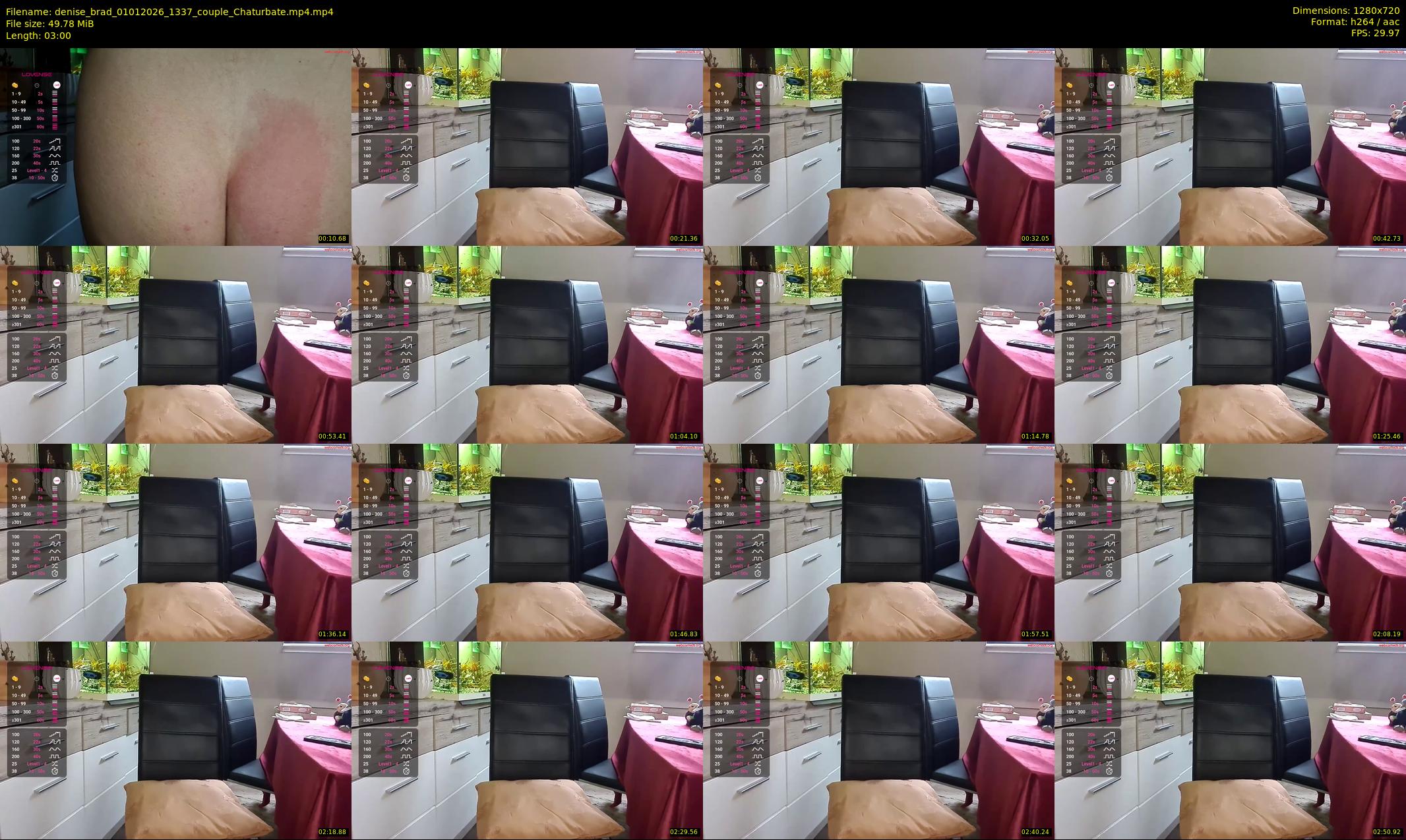 denise_brad — 3 minute Chaturbate couple cam show recording, 720p, Jan 1, 2026