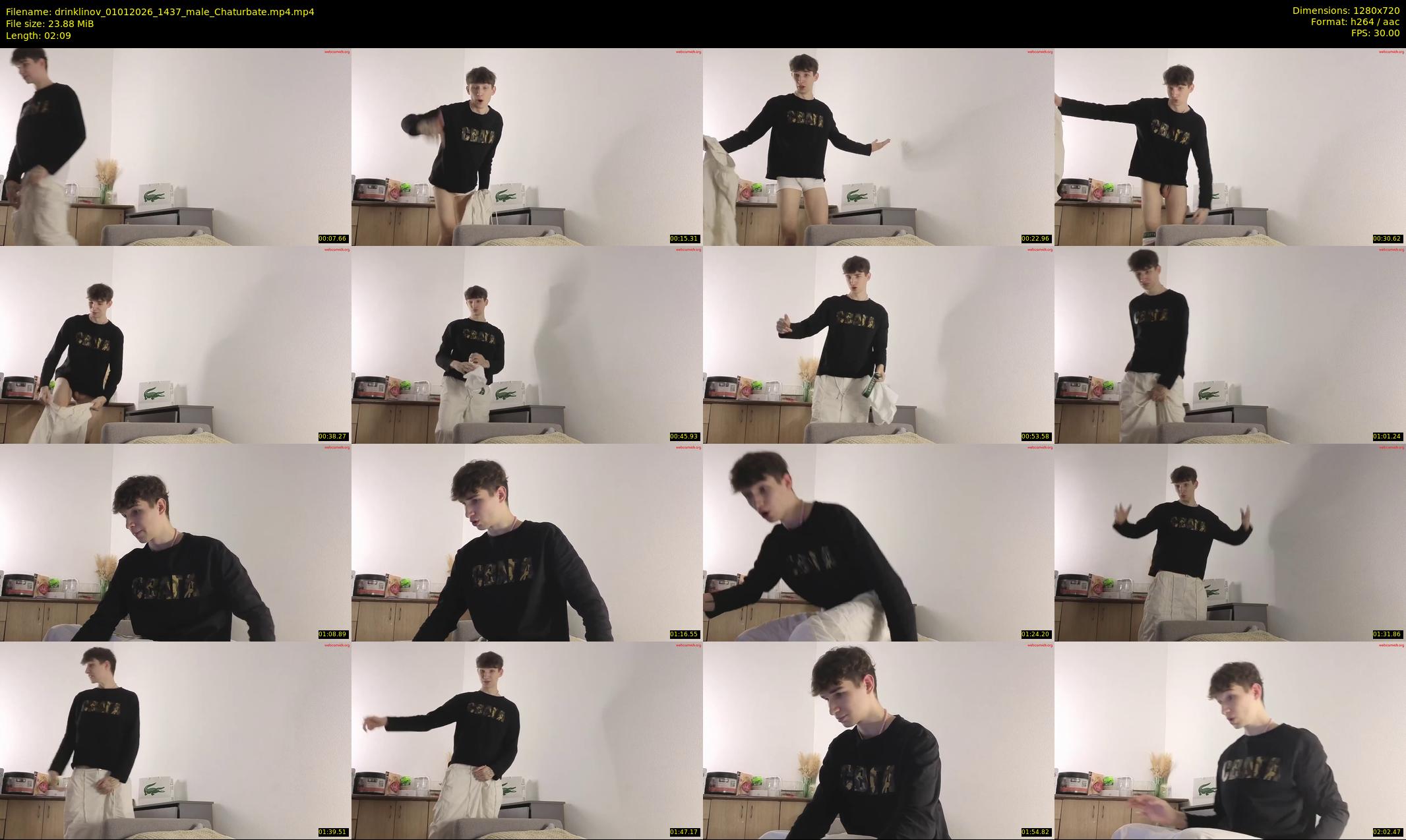 drinklinov — 3 minute Chaturbate male cam show recording, 720p, Jan 1, 2026