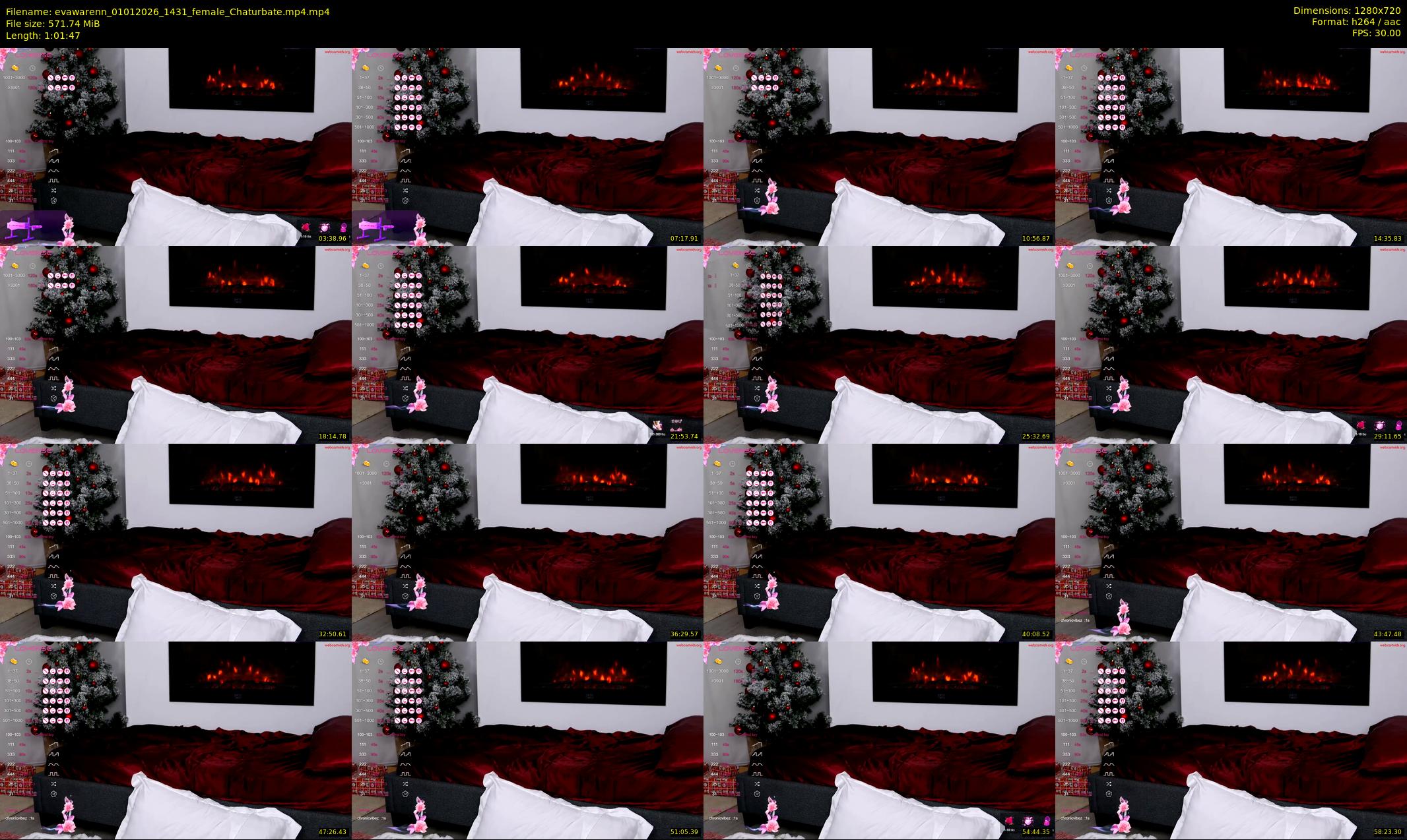 evawarenn — 62 minute Chaturbate female cam show recording, 720p, Jan 1, 2026