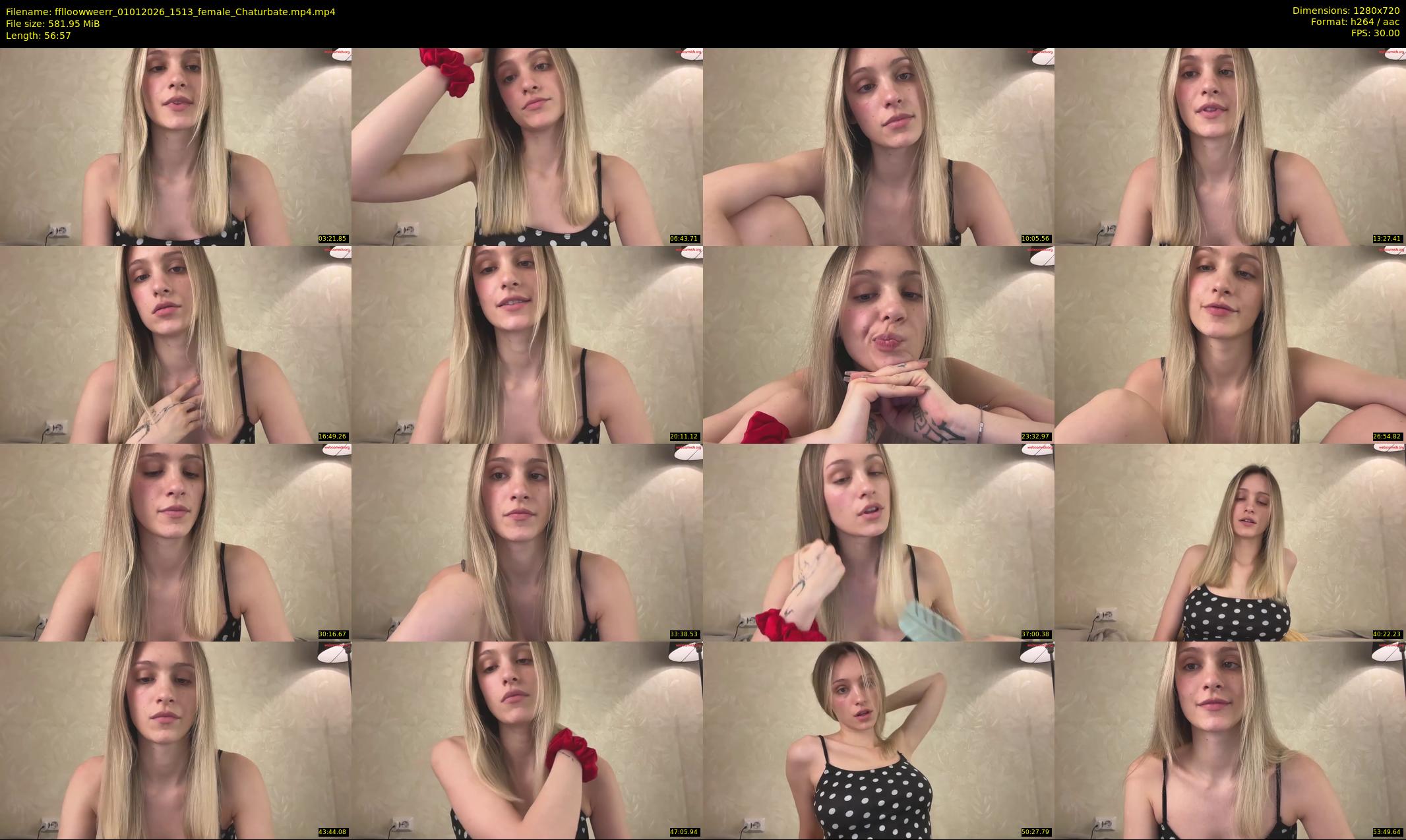 fflloowweerr — 57 minute Chaturbate couple cam show recording, 720p, Jan 1, 2026