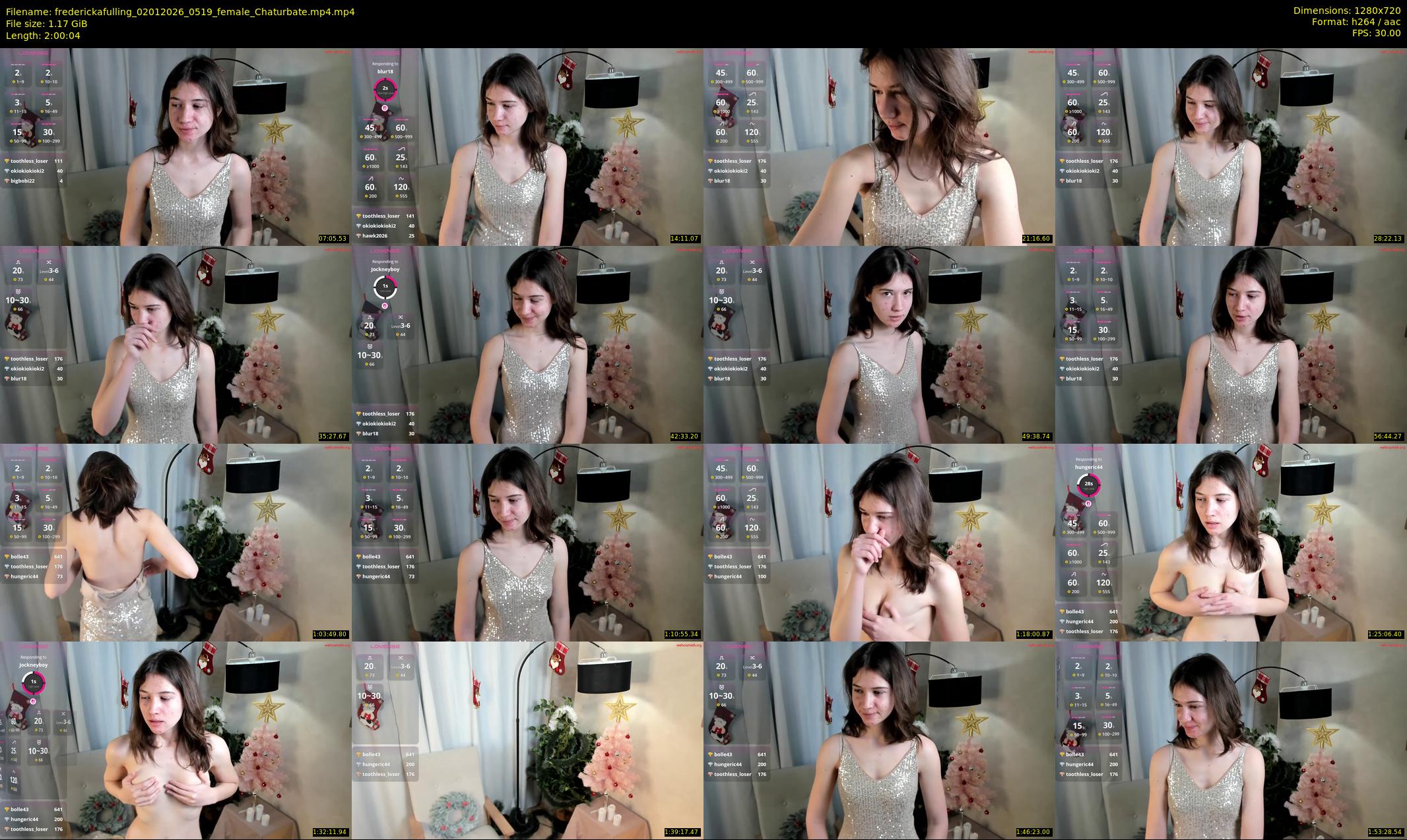 frederickafulling — 121 minute Chaturbate female cam show recording, 720p, Jan 2, 2026
