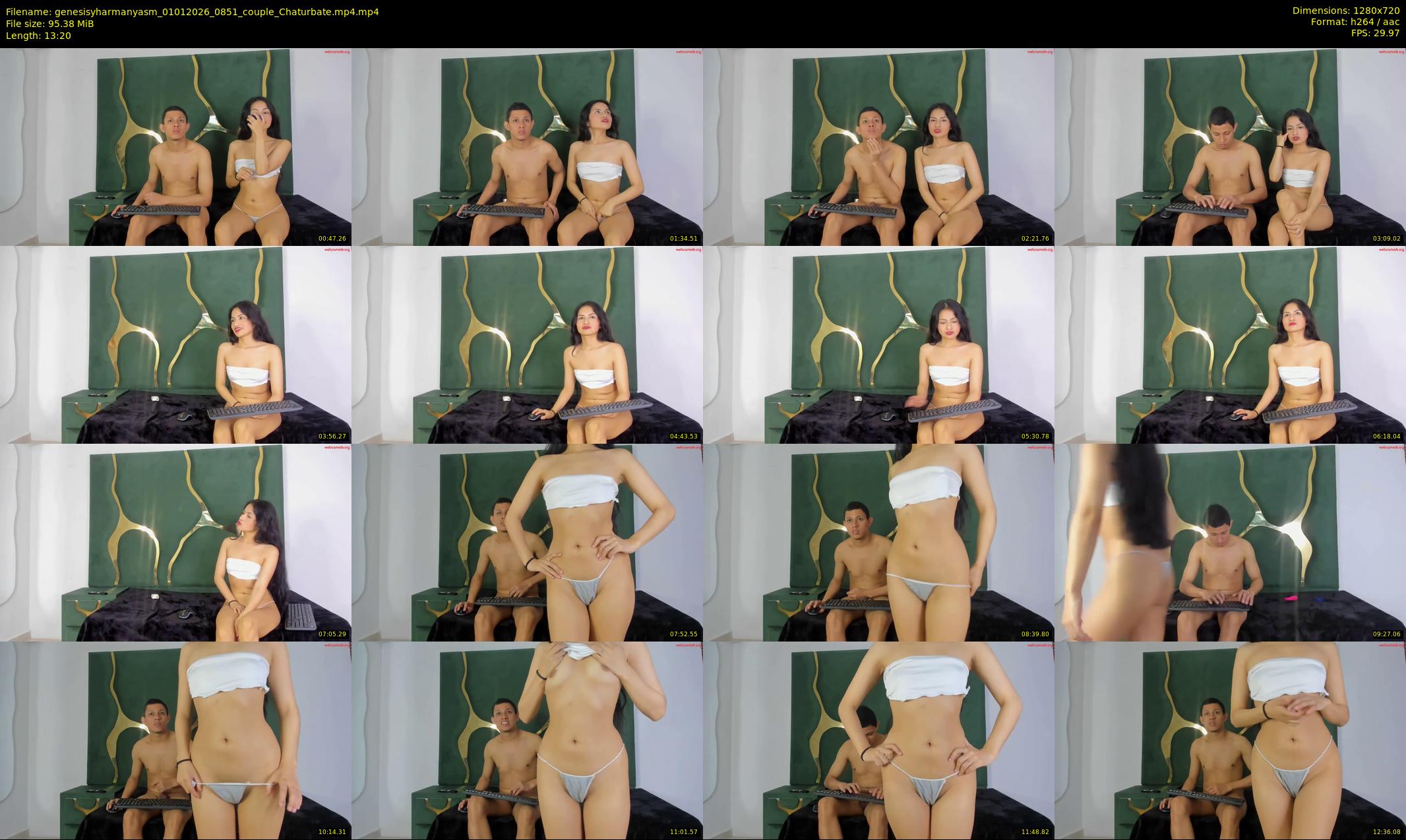 genesisyharmanyasm — 14 minute Chaturbate couple cam show recording, 720p, Jan 1, 2026
