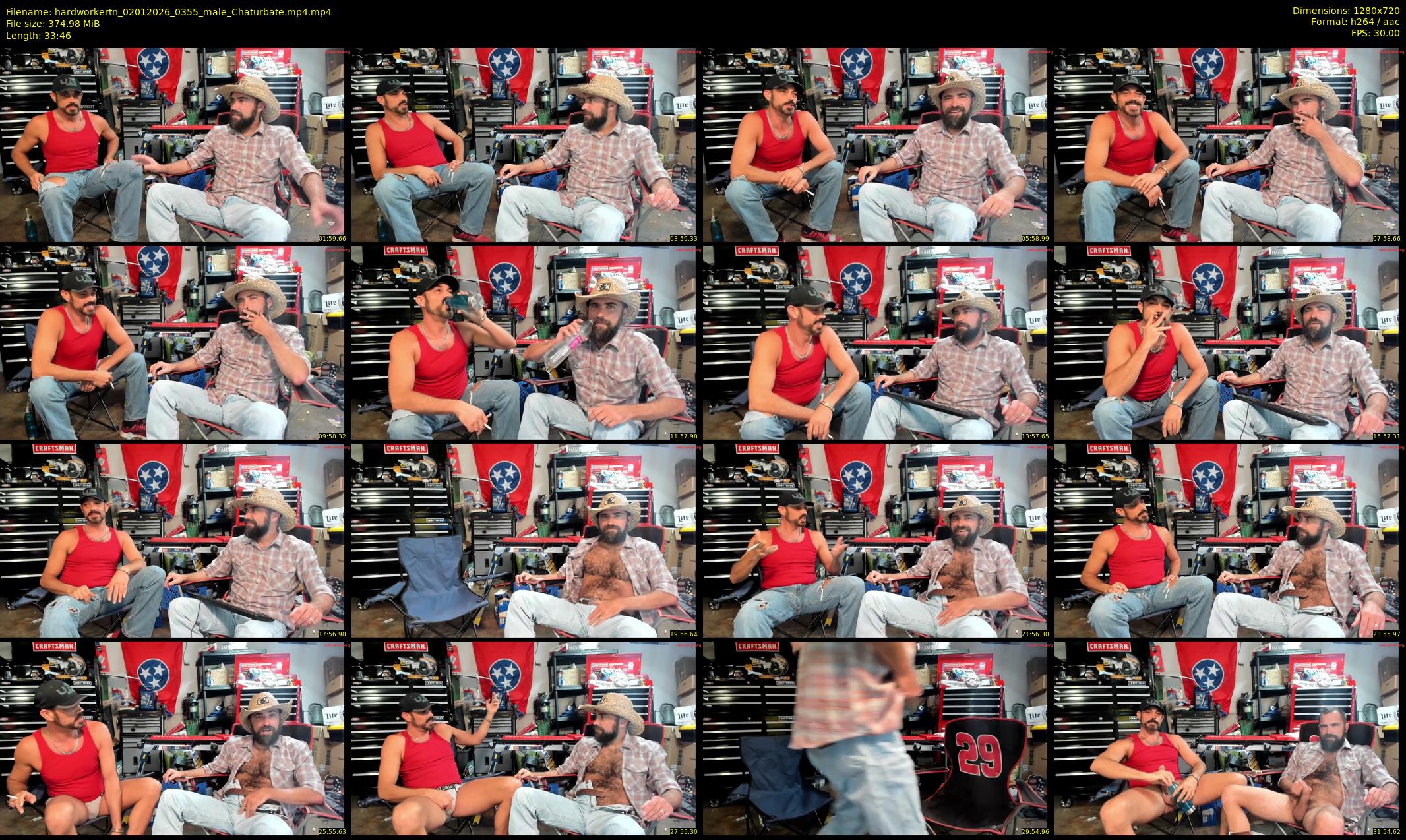 hardworkertn — 34 minute Chaturbate male cam show recording, 720p, Jan 2, 2026
