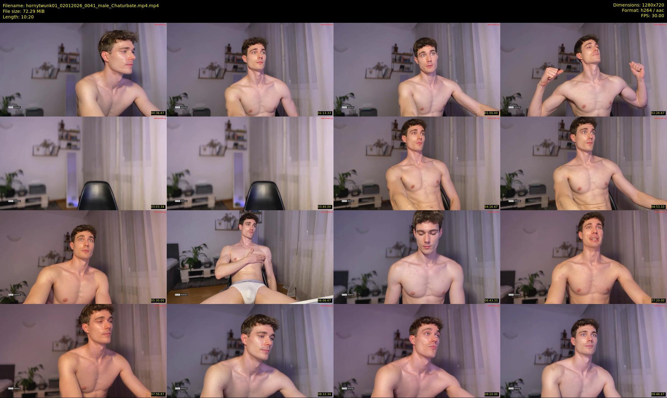 hornytwunk01 — 11 minute Chaturbate male cam show recording, 720p, Jan 2, 2026