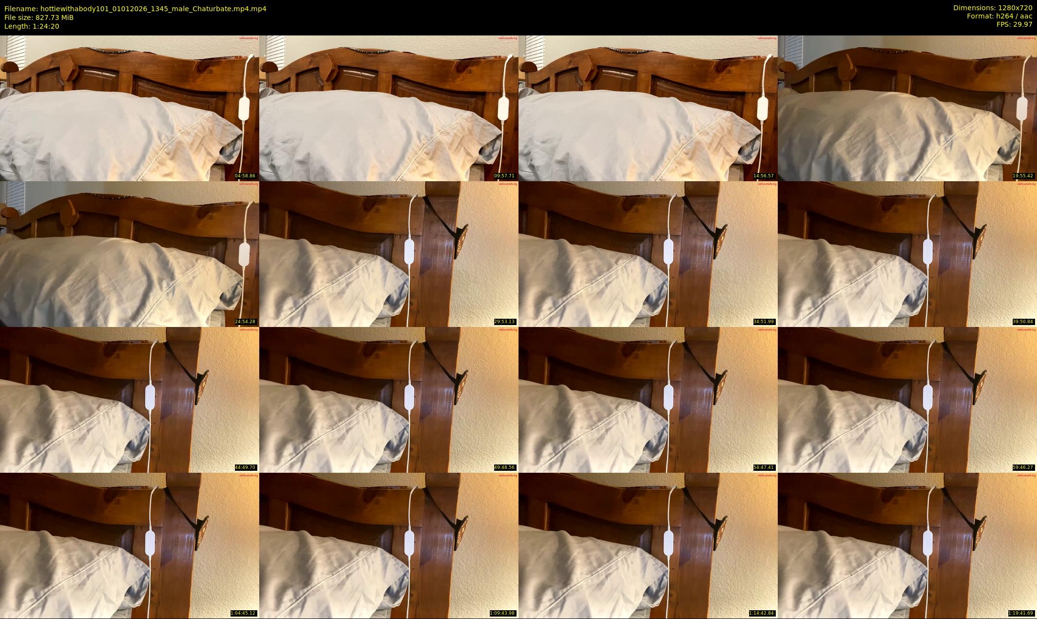 hottiewithabody101 — 85 minute Chaturbate male cam show recording, 720p, Jan 1, 2026