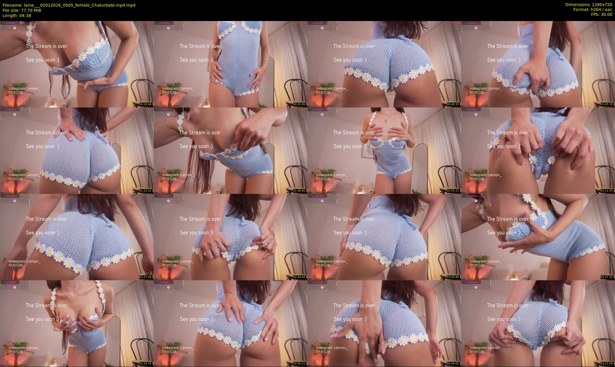 lanie__ — 5 minute Chaturbate female cam show recording, 720p, Jan 2, 2026