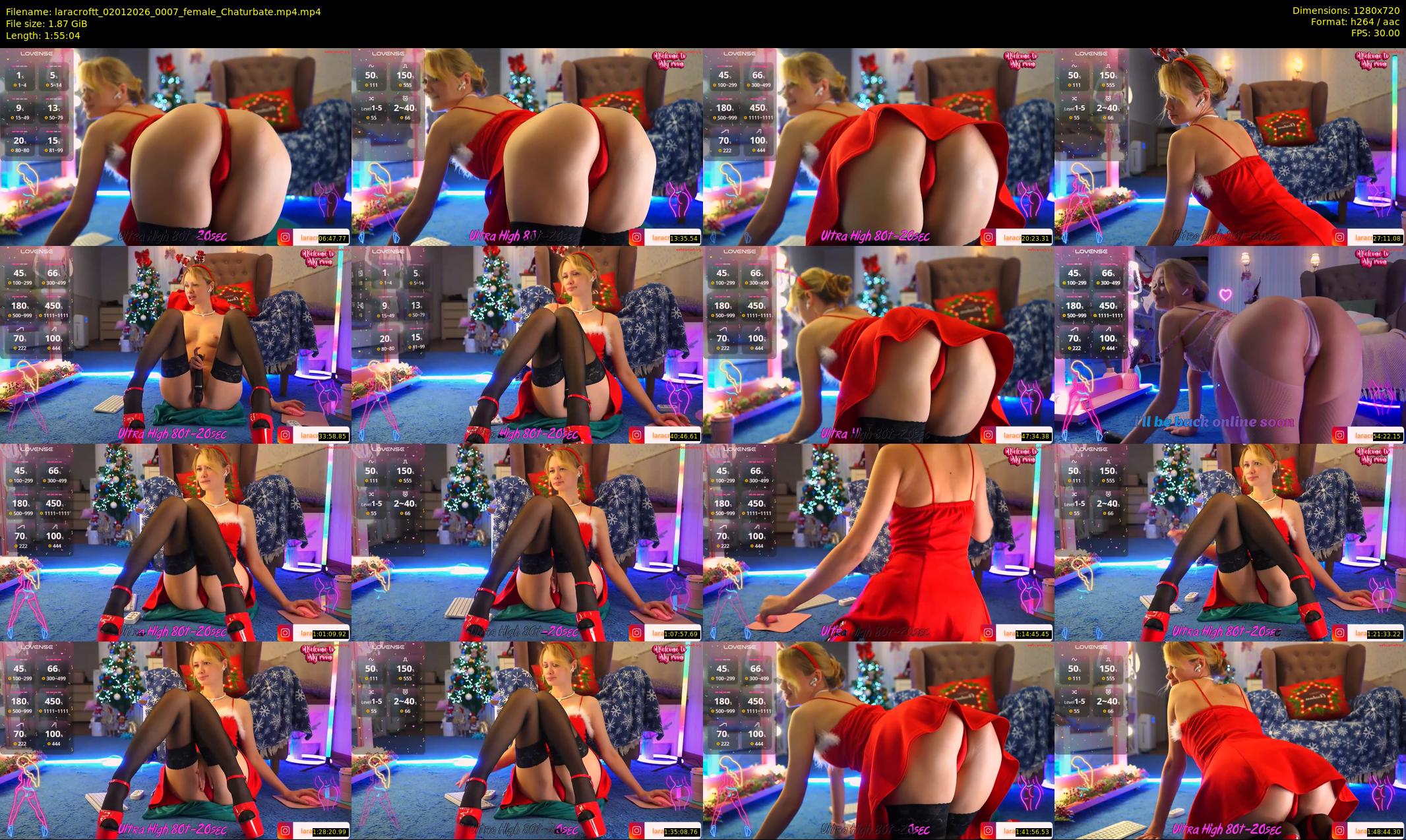 laracroftt — 116 minute Chaturbate female cam show recording, 720p, Jan 2, 2026