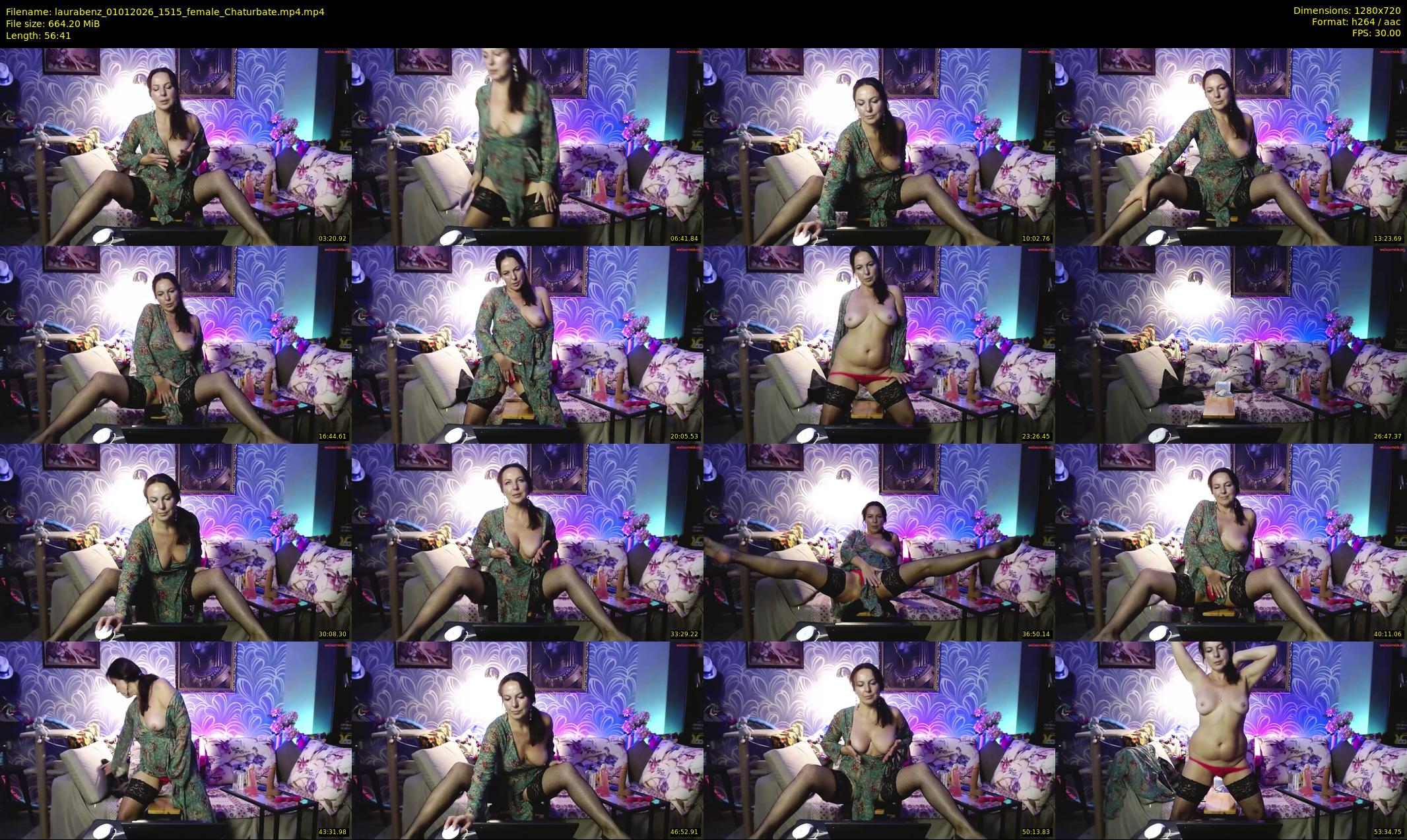laurabenz — 57 minute Chaturbate female cam show recording, 720p, Jan 1, 2026