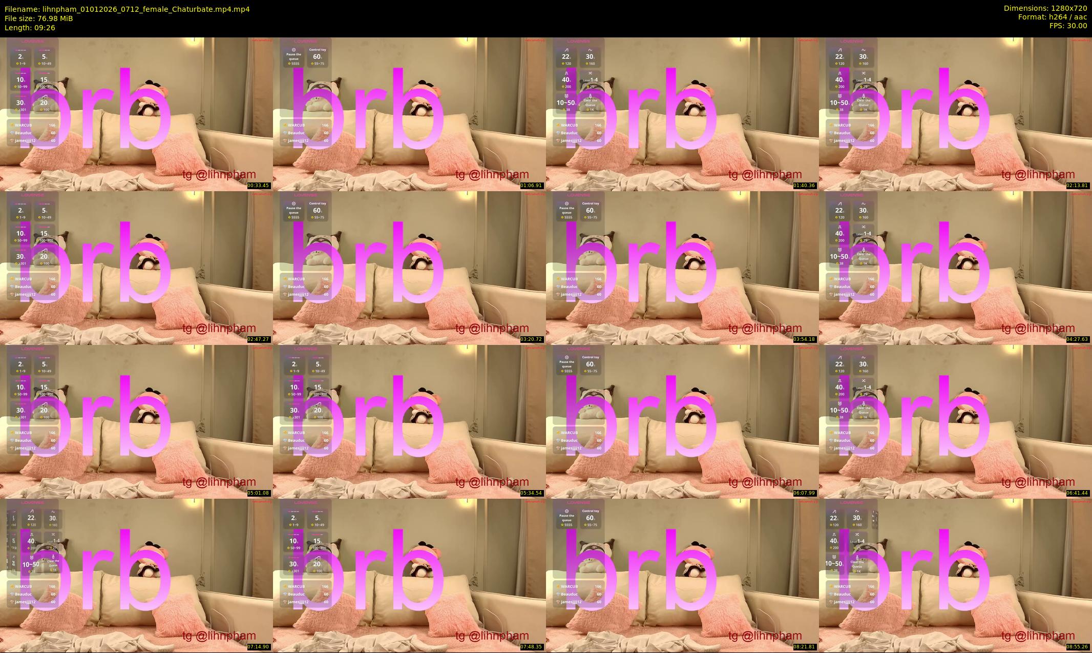 lihnpham — 10 minute Chaturbate female cam show recording, 720p, Jan 1, 2026
