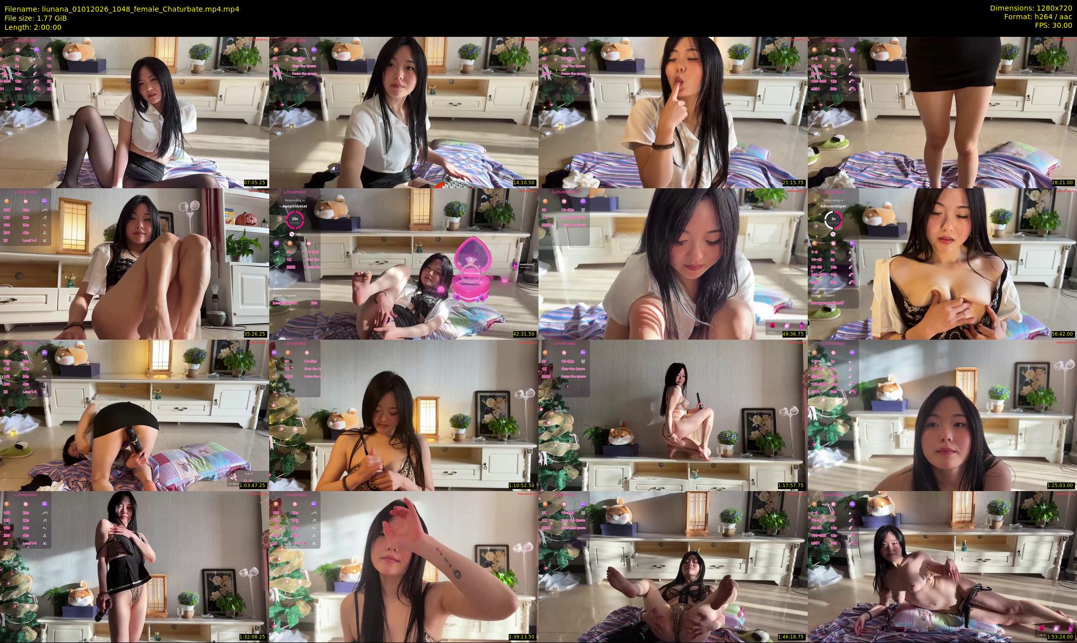 liunana — 120 minute Chaturbate female cam show recording, 720p, Jan 1, 2026