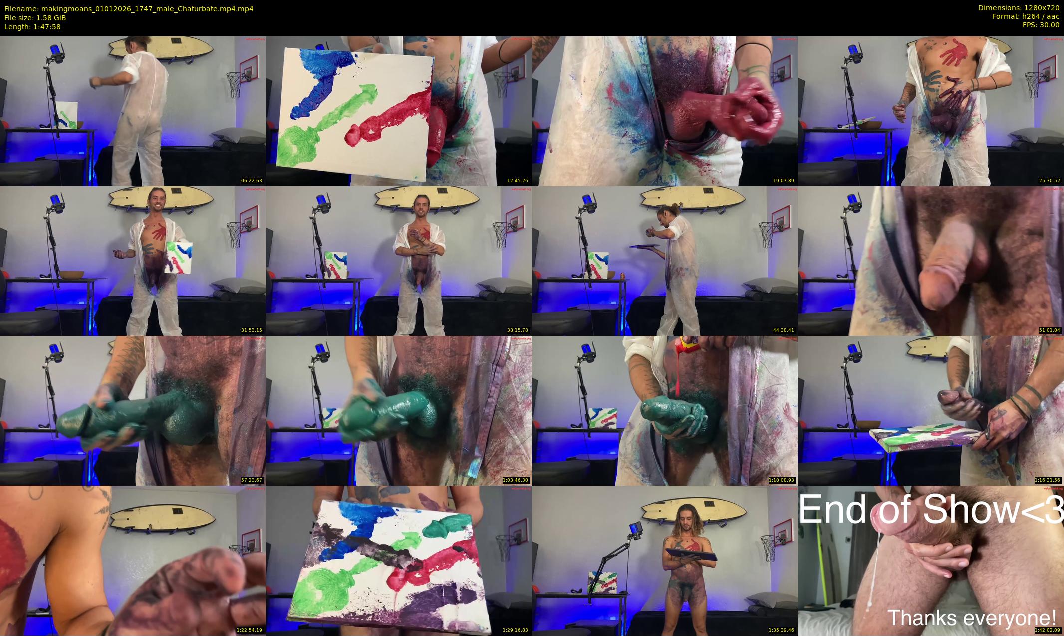 makingmoans — 108 minute Chaturbate male cam show recording, 720p, Jan 1, 2026