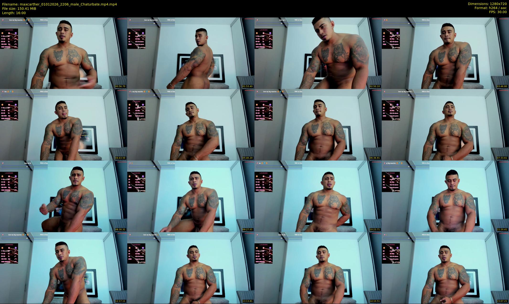maxcarther — 16 minute Chaturbate male cam show recording, 720p, Jan 1, 2026