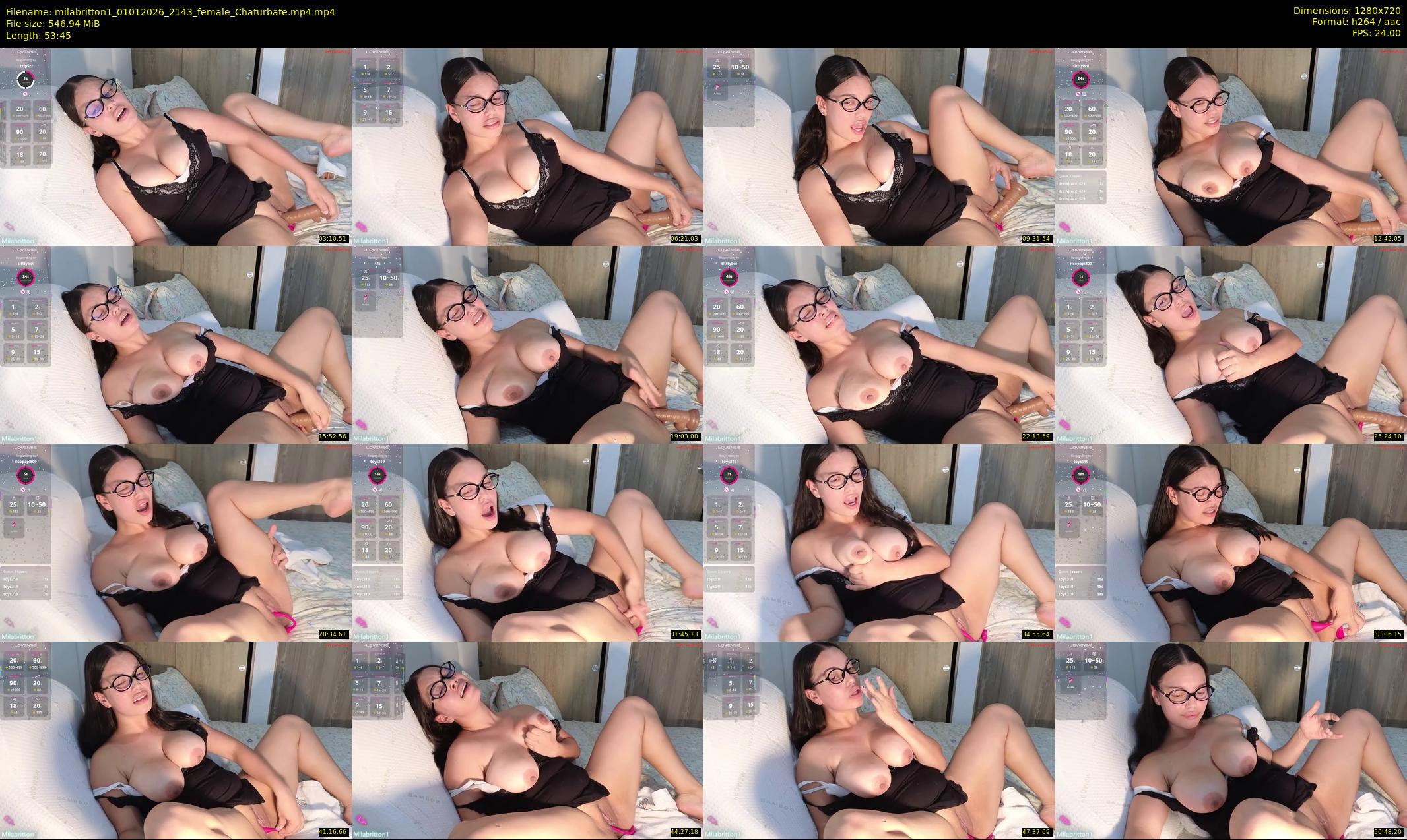 milabritton1 — 54 minute Chaturbate female cam show recording, 720p, Jan 1, 2026