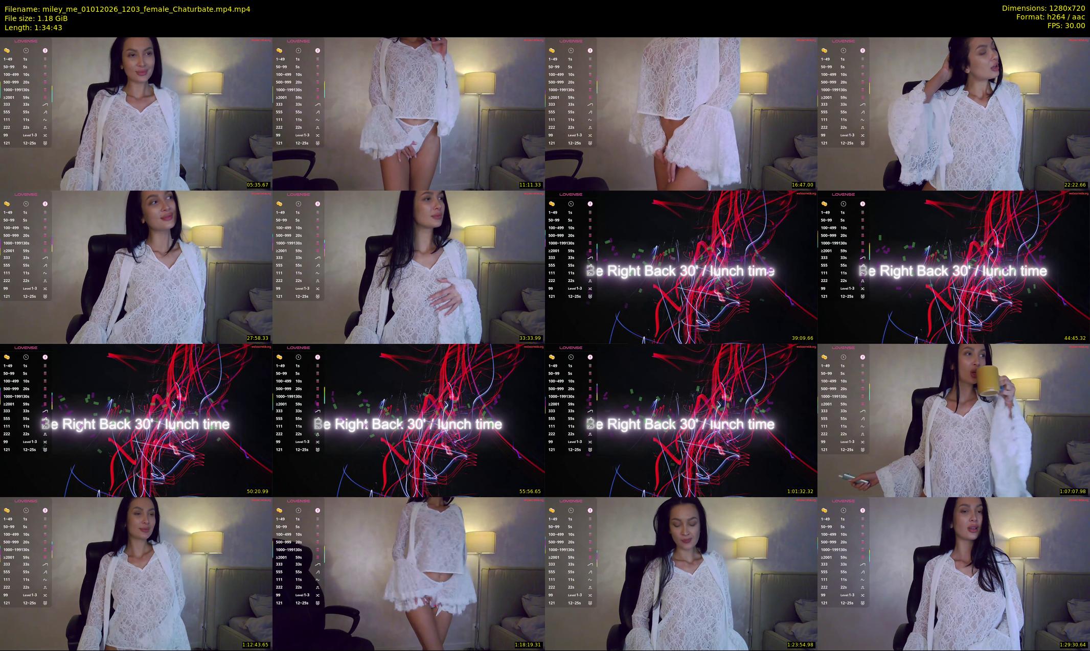 miley_me — 95 minute Chaturbate female cam show recording, 720p, Jan 1, 2026