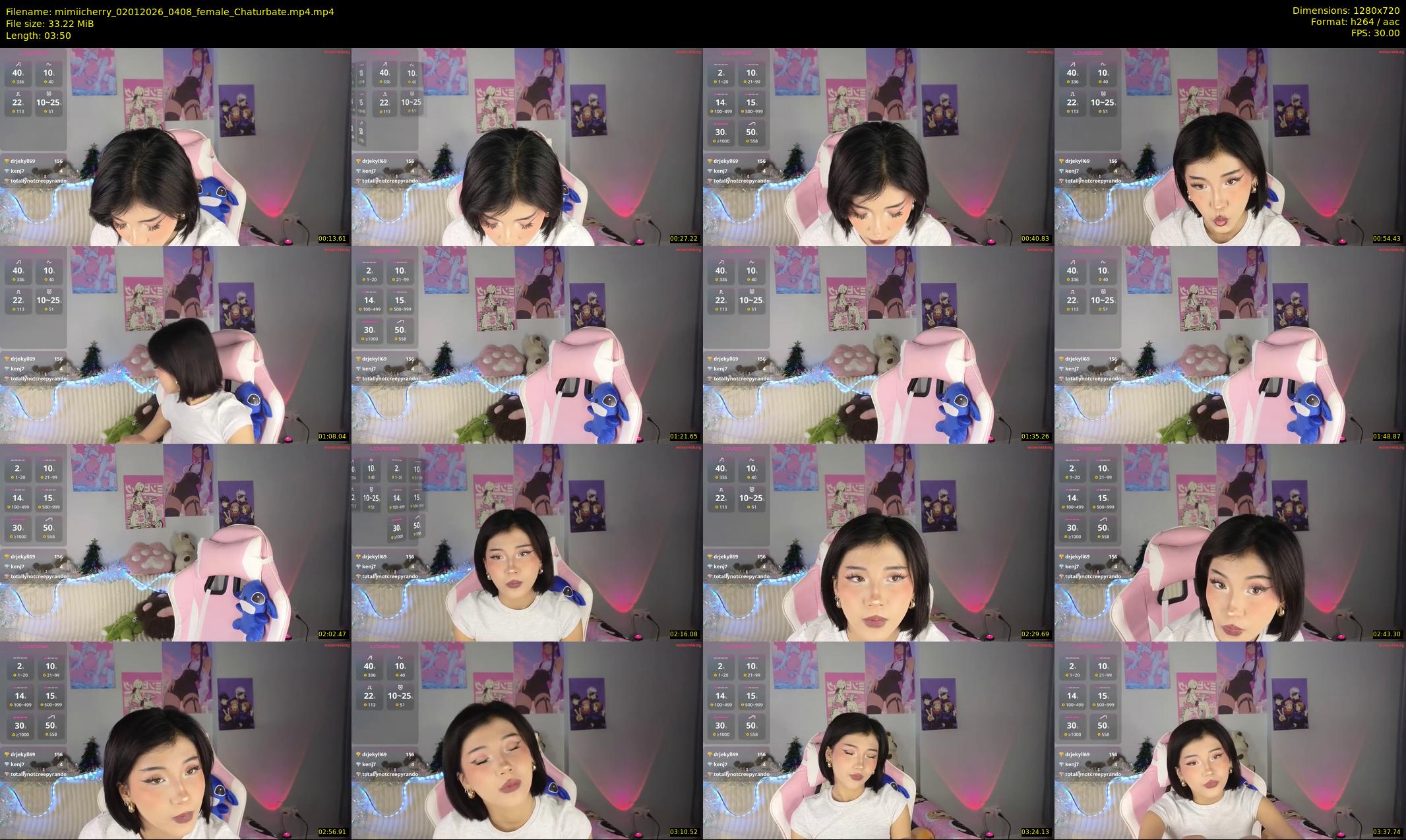 mimiicherry — 4 minute Chaturbate female cam show recording, 720p, Jan 2, 2026