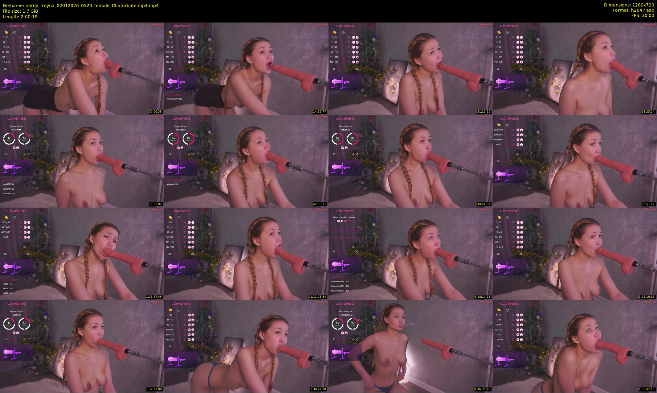nerdy_freyua — 121 minute Chaturbate female cam show recording, 720p, Jan 2, 2026