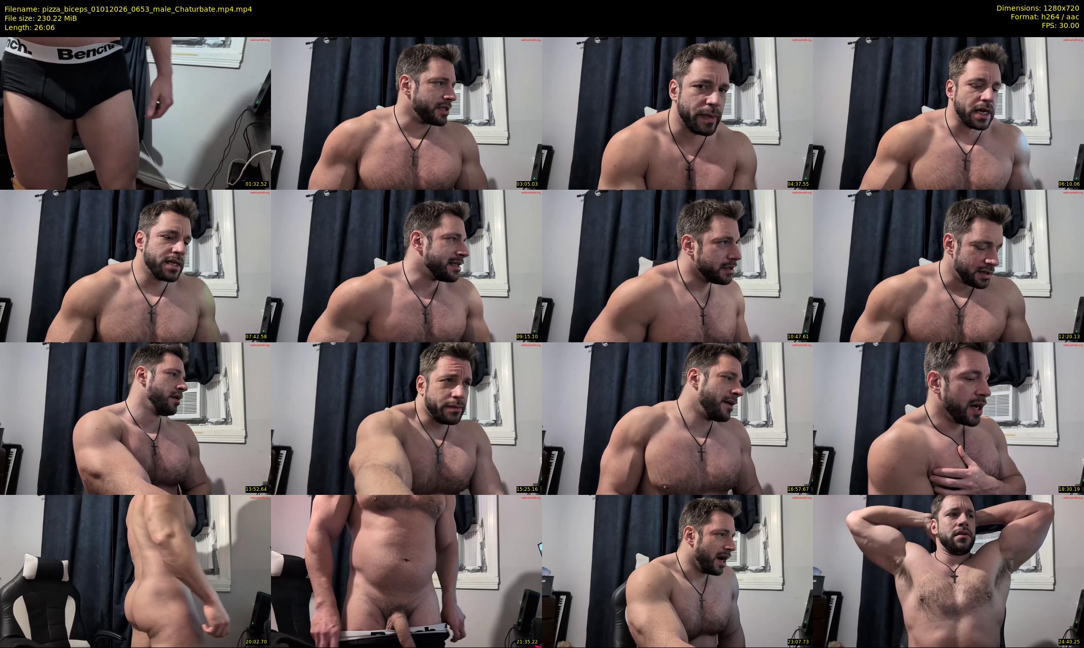 pizza_biceps — 27 minute Chaturbate male cam show recording, 720p, Jan 1, 2026