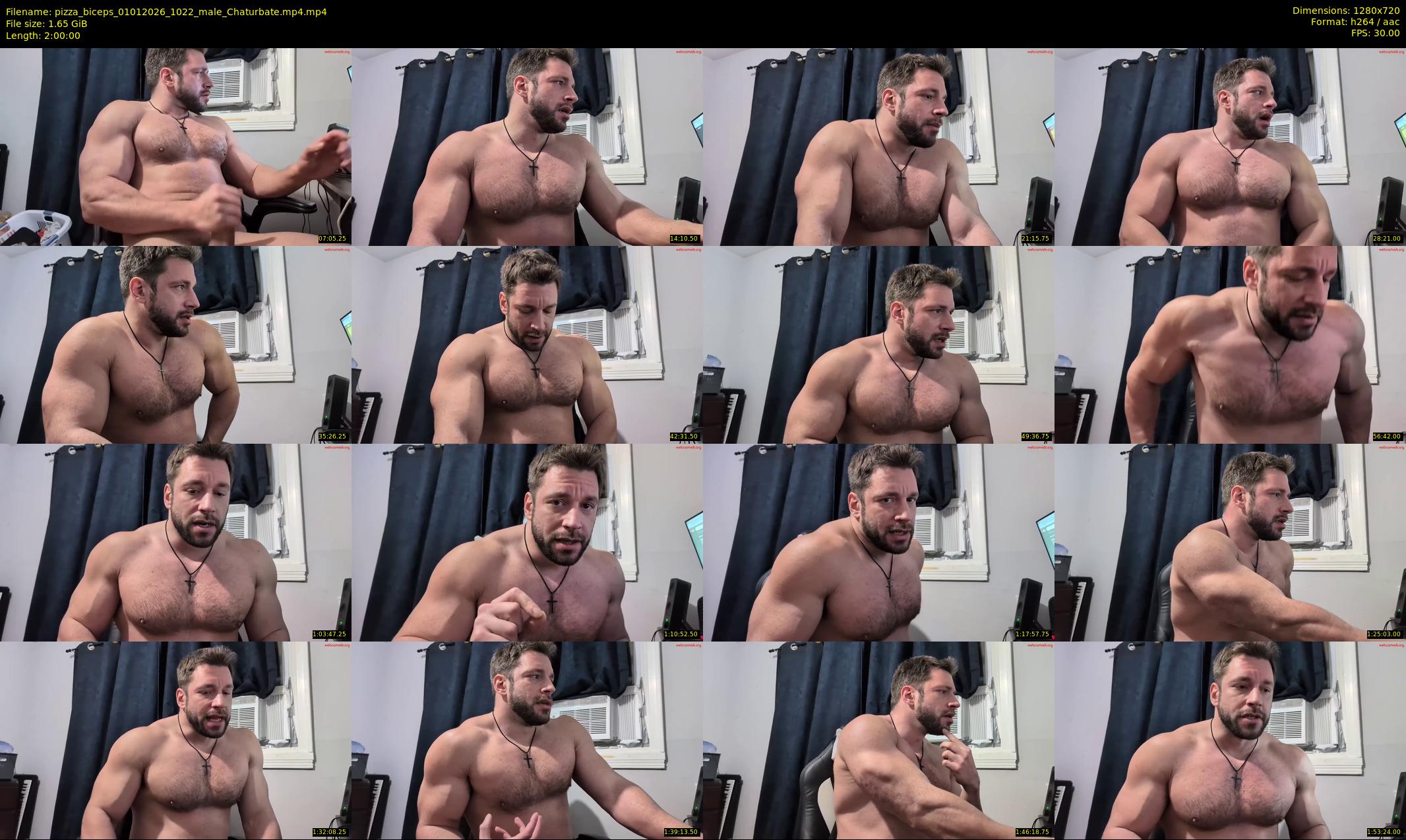 pizza_biceps — 120 minute Chaturbate male cam show recording, 720p, Jan 1, 2026