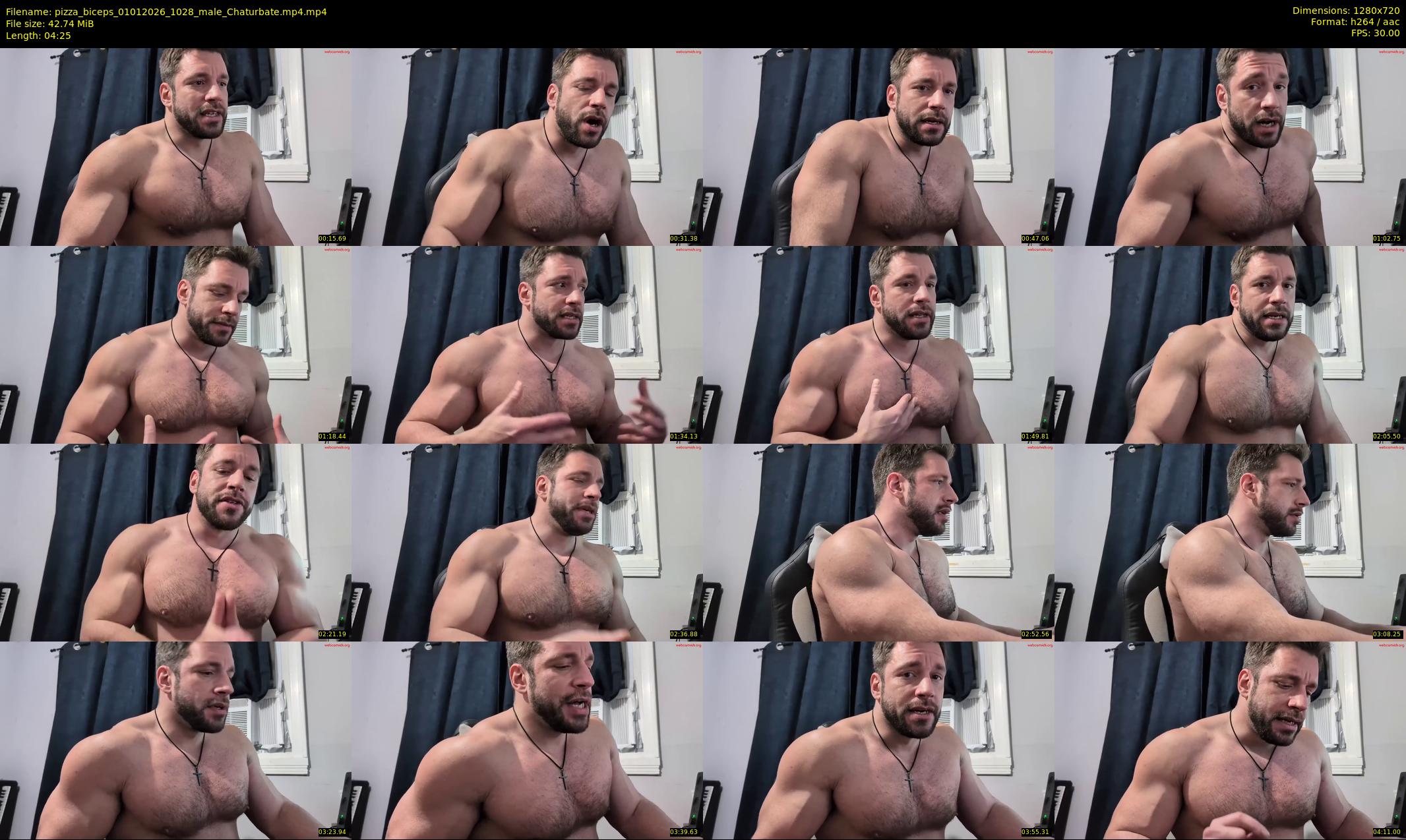pizza_biceps — 5 minute Chaturbate male cam show recording, 720p, Jan 1, 2026