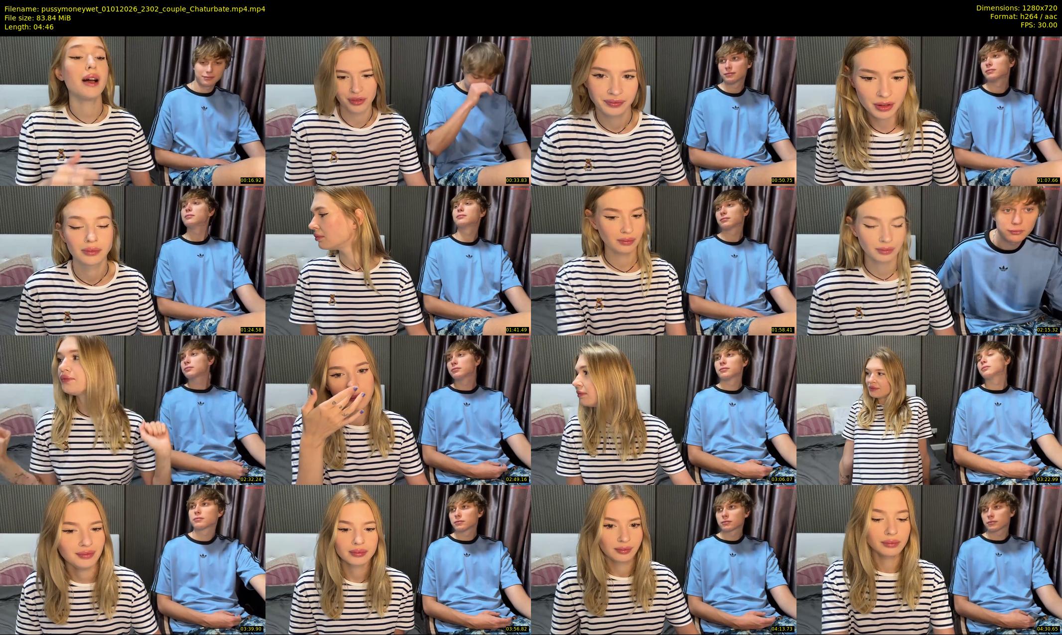 pussymoneywet — 5 minute Chaturbate couple cam show recording, 720p, Jan 1, 2026