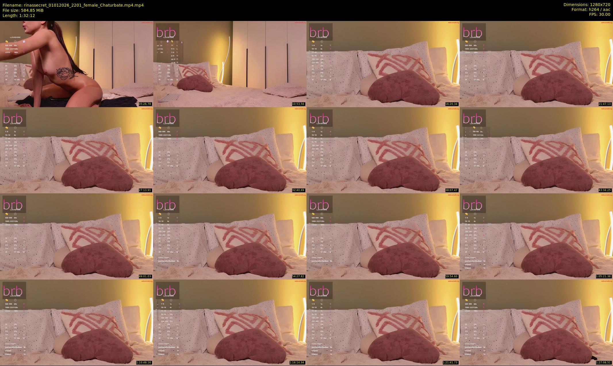 rinassecret — 93 minute Chaturbate female cam show recording, 720p, Jan 1, 2026