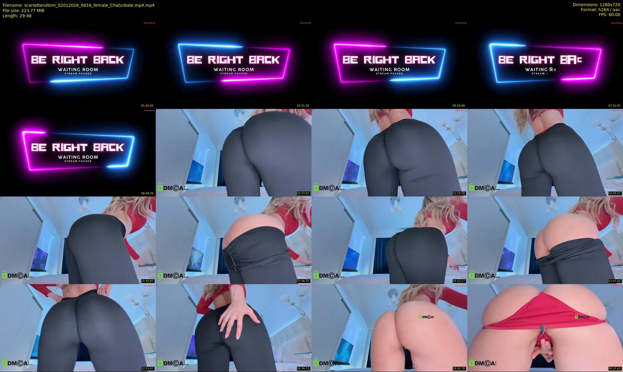scarlettandtom — 30 minute Chaturbate couple cam show recording, 720p, Jan 2, 2026