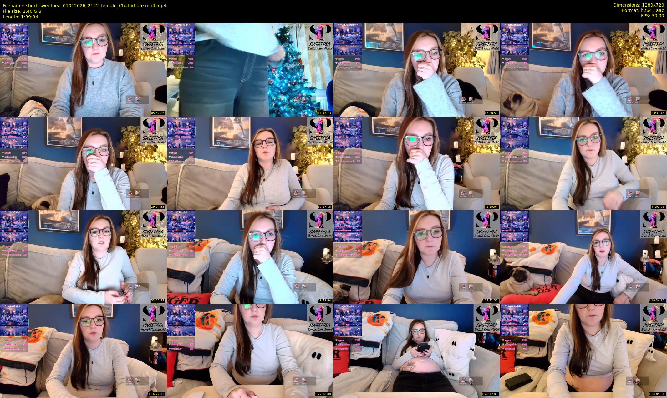 short_sweetpea — 100 minute Chaturbate female cam show recording, 720p, Jan 1, 2026