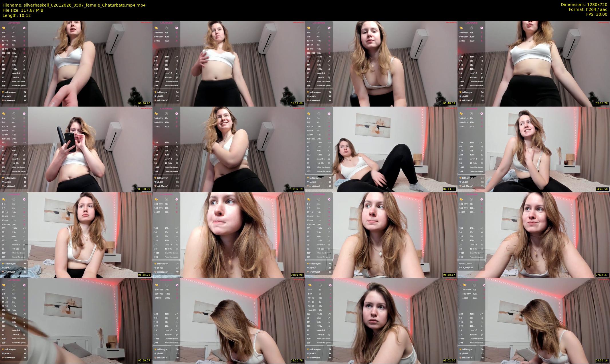 silverhaskell — 11 minute Chaturbate female cam show recording, 720p, Jan 2, 2026
