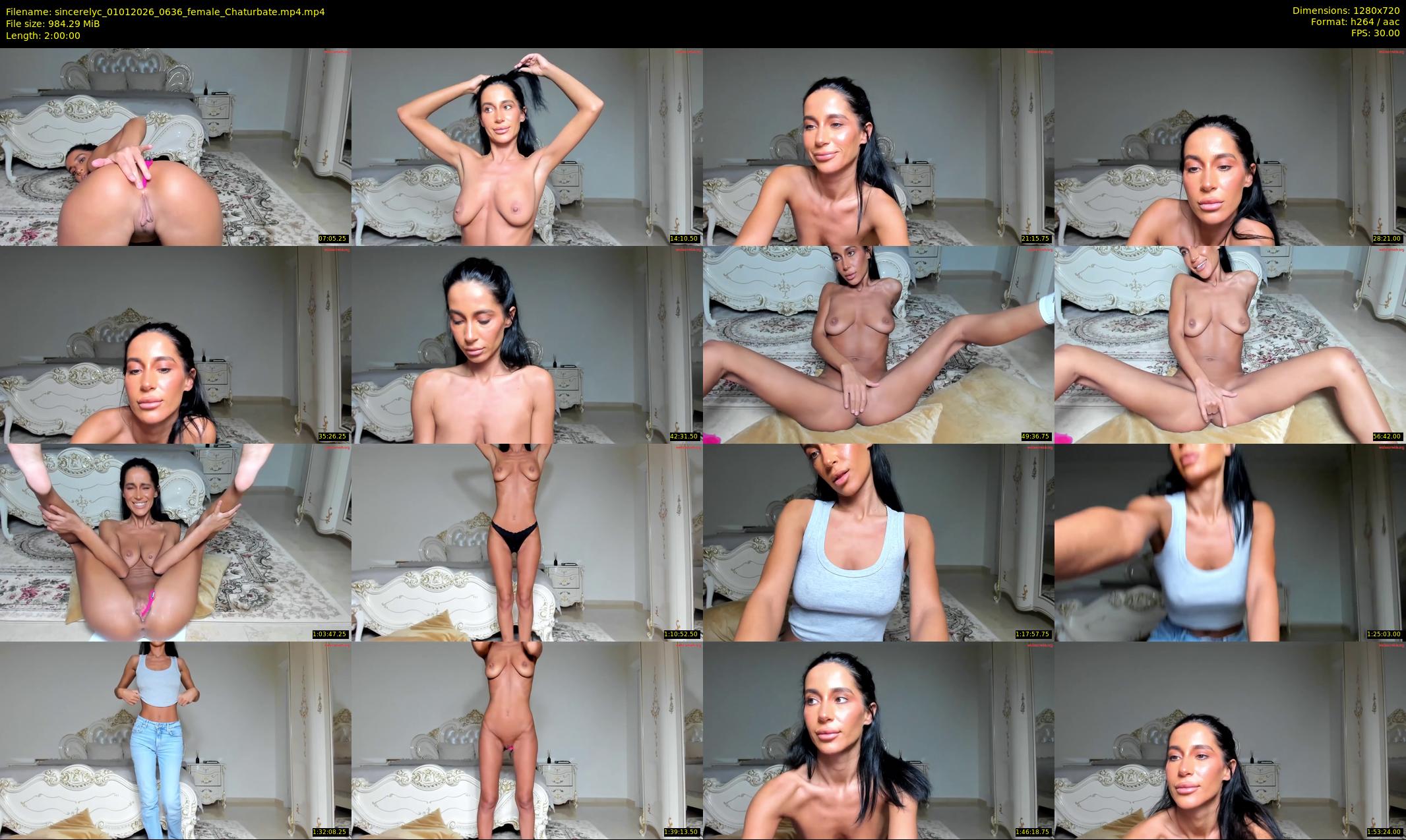 sincerelyc — 120 minute Chaturbate female cam show recording, 720p, Jan 1, 2026