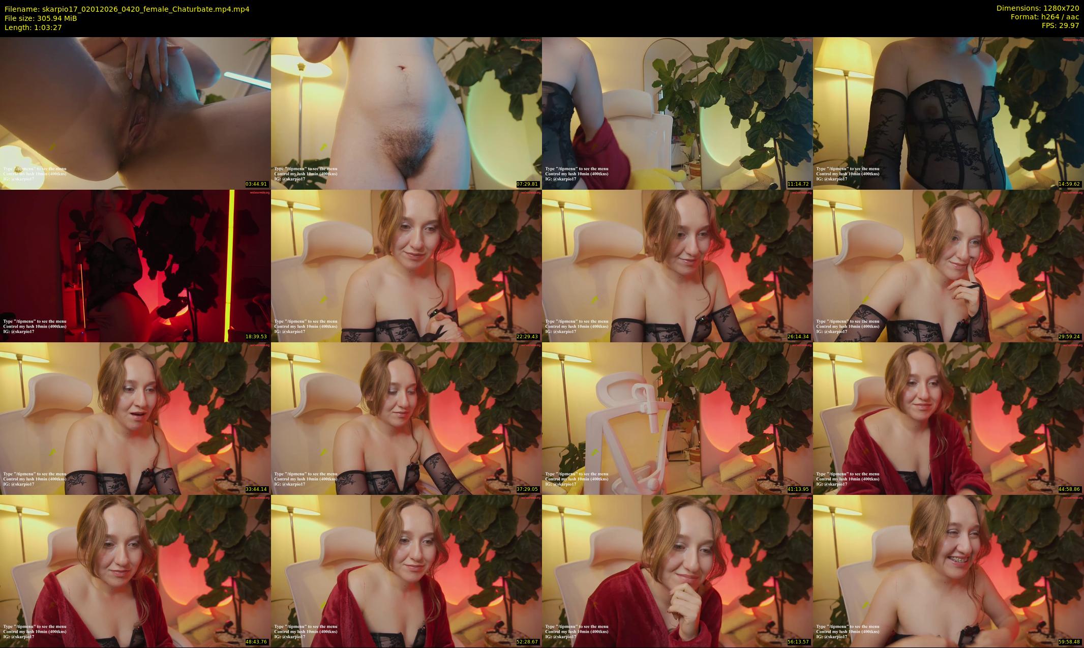 skarpio17 — 64 minute Chaturbate female cam show recording, 720p, Jan 2, 2026