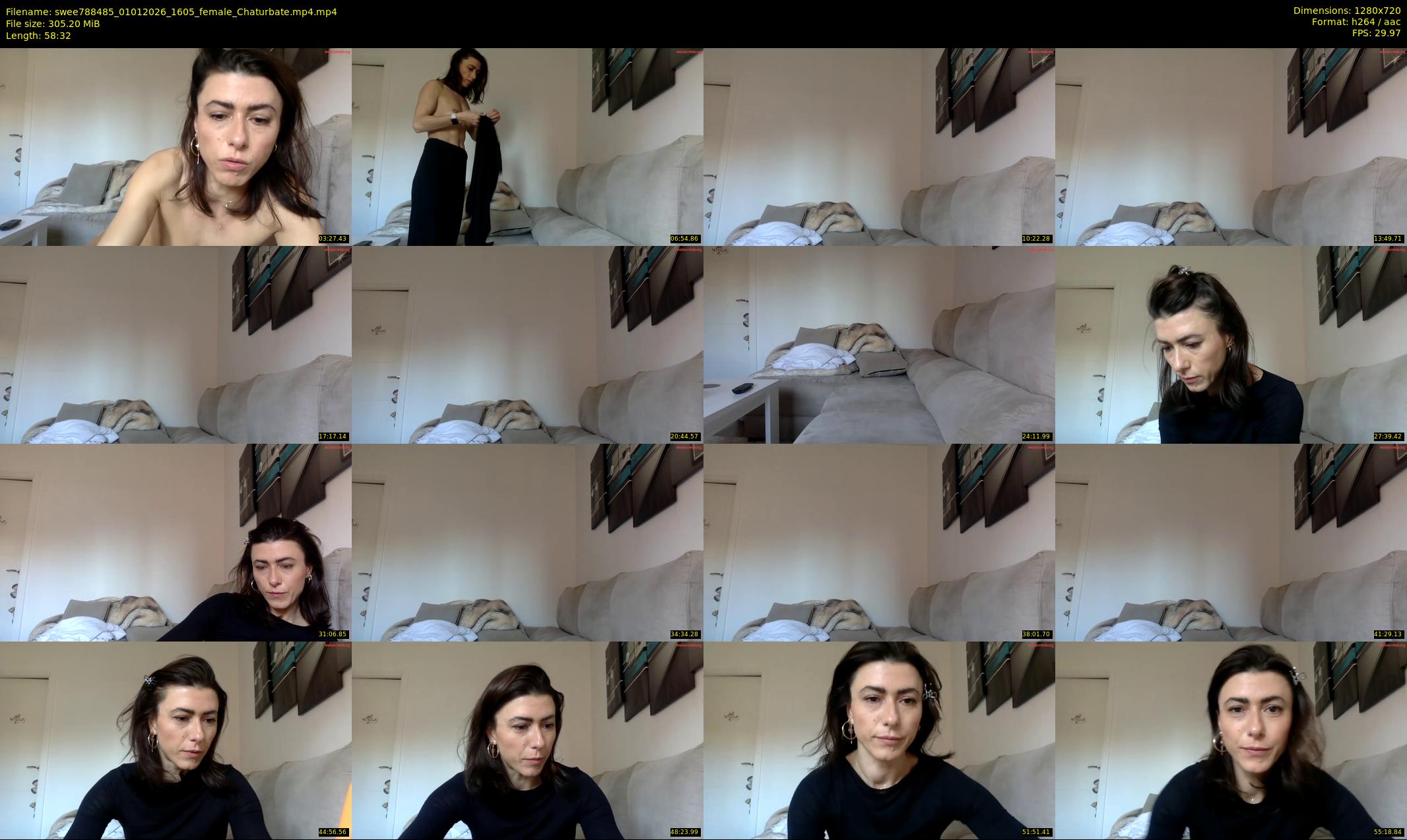 swee788485 — 59 minute Chaturbate female cam show recording, 720p, Jan 1, 2026