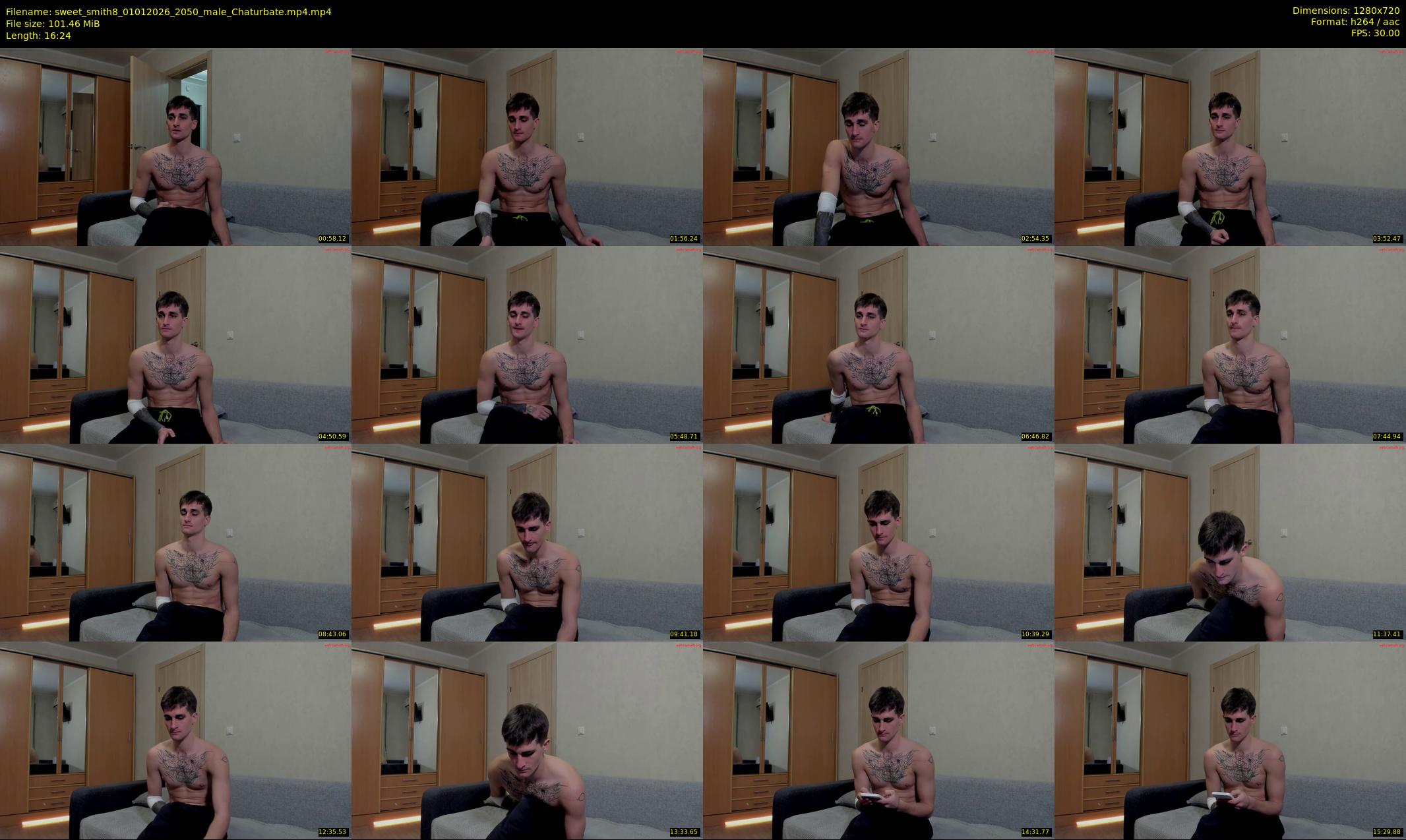 sweet_smith8 — 17 minute Chaturbate male cam show recording, 720p, Jan 1, 2026