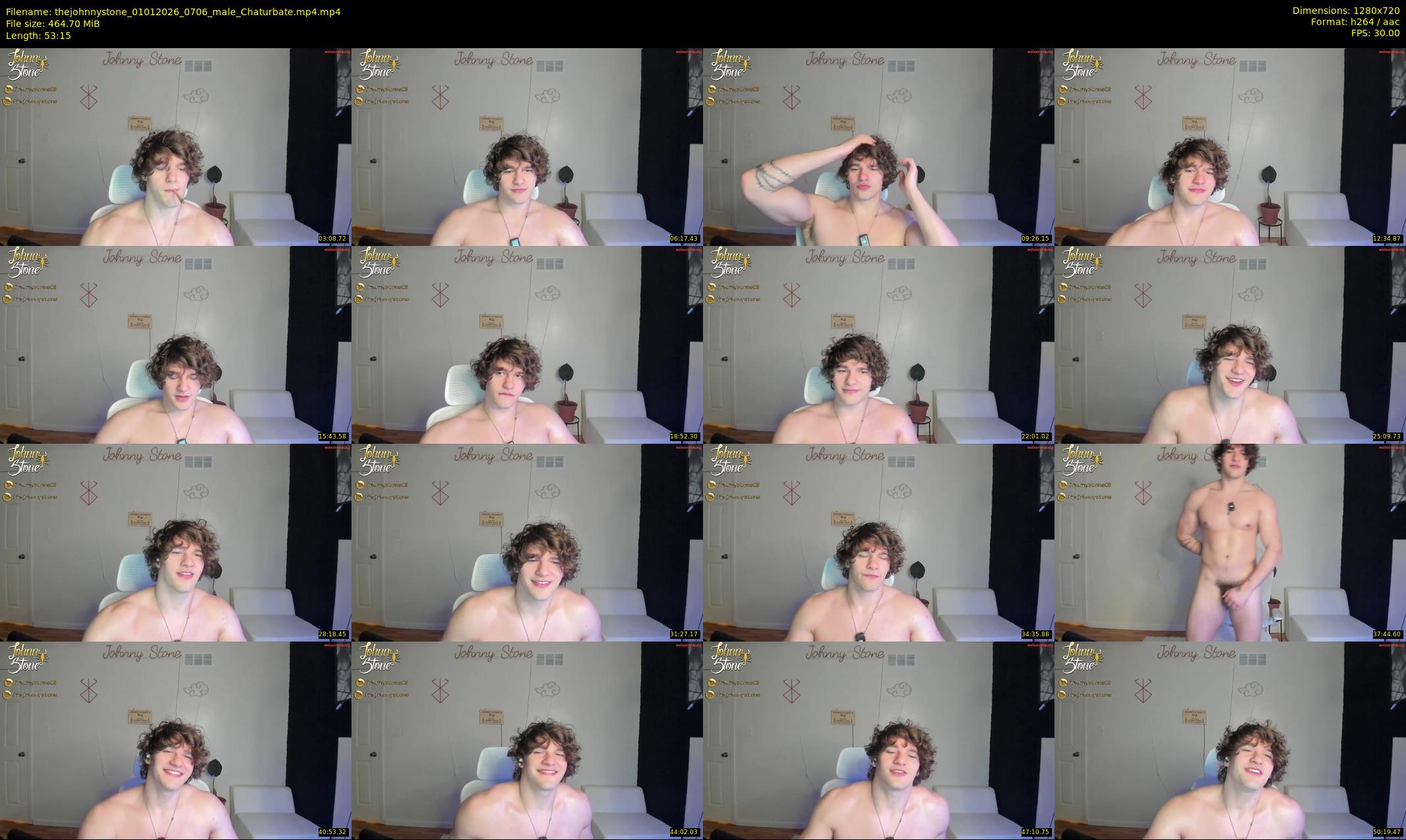 thejohnnystone — 54 minute Chaturbate male cam show recording, 720p, Jan 1, 2026