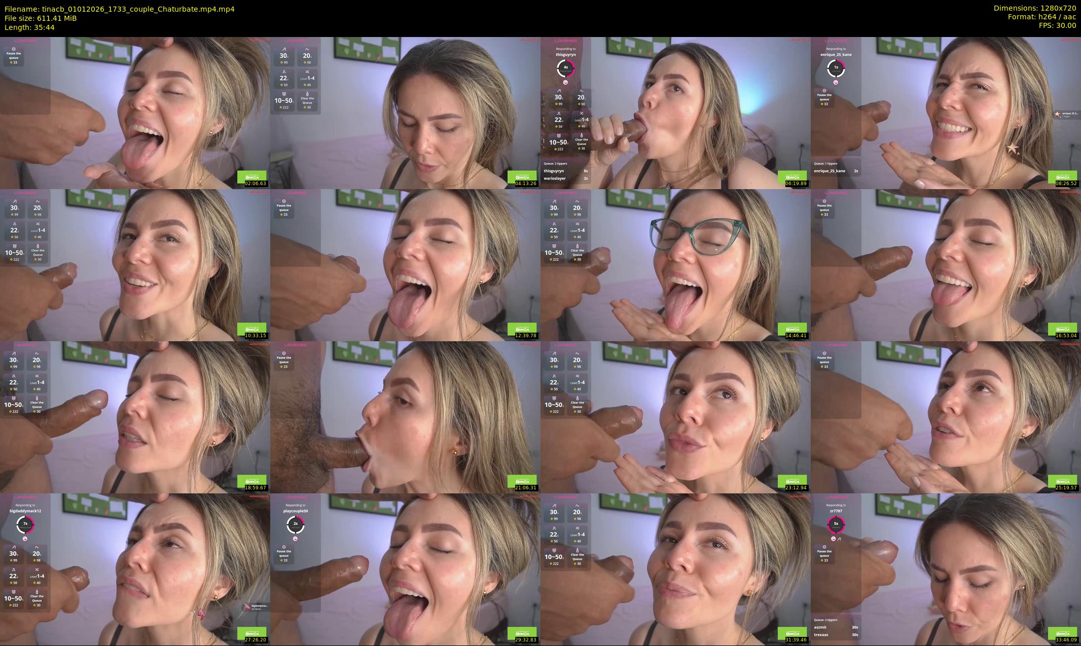 tinacb — 36 minute Chaturbate female cam show recording, 720p, Jan 1, 2026