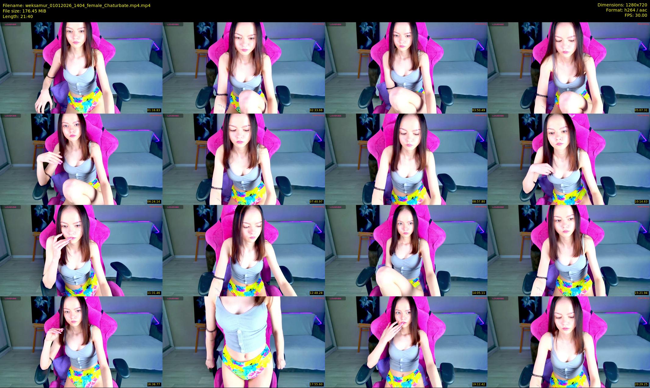 weksamur — 22 minute Chaturbate female cam show recording, 720p, Jan 1, 2026