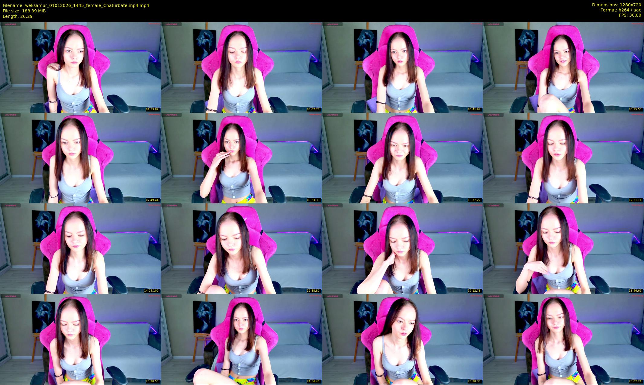 weksamur — 27 minute Chaturbate female cam show recording, 720p, Jan 1, 2026