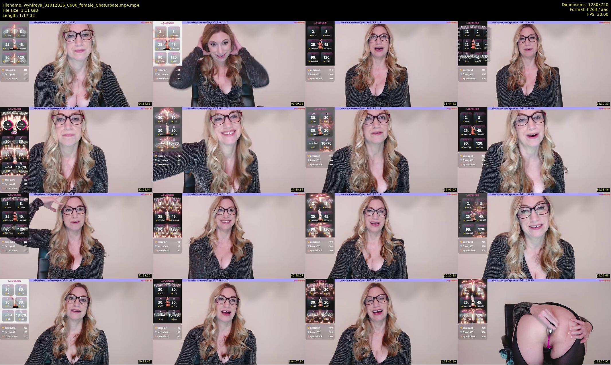 wynfreya — 78 minute Chaturbate female cam show recording, 720p, Jan 1, 2026