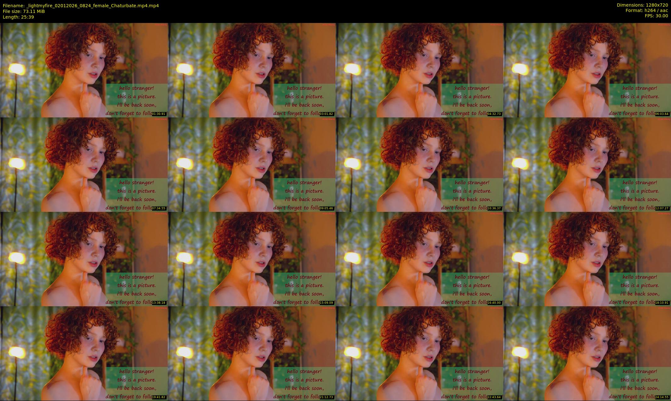 _lightmyfire — 26 minute Chaturbate female cam show recording, 720p, Jan 2, 2026