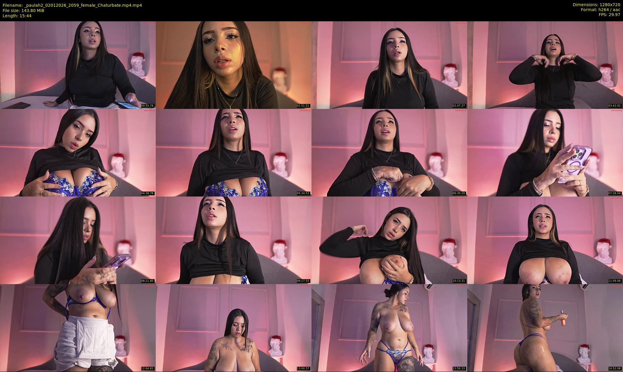 _paulah2 — 16 minute Chaturbate female cam show recording, 720p, Jan 2, 2026
