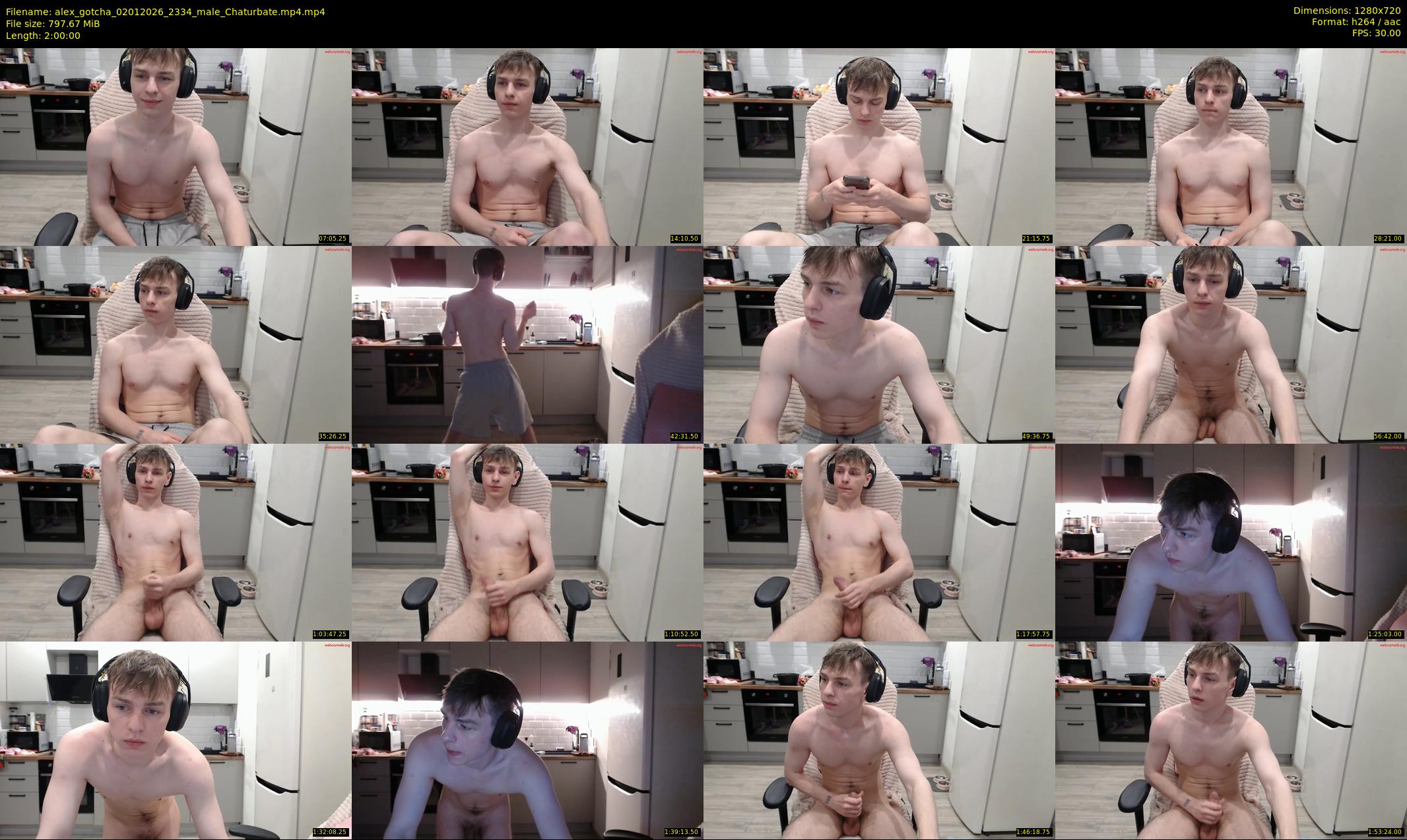 alex_gotcha — 120 minute Chaturbate male cam show recording, 720p, Jan 2, 2026