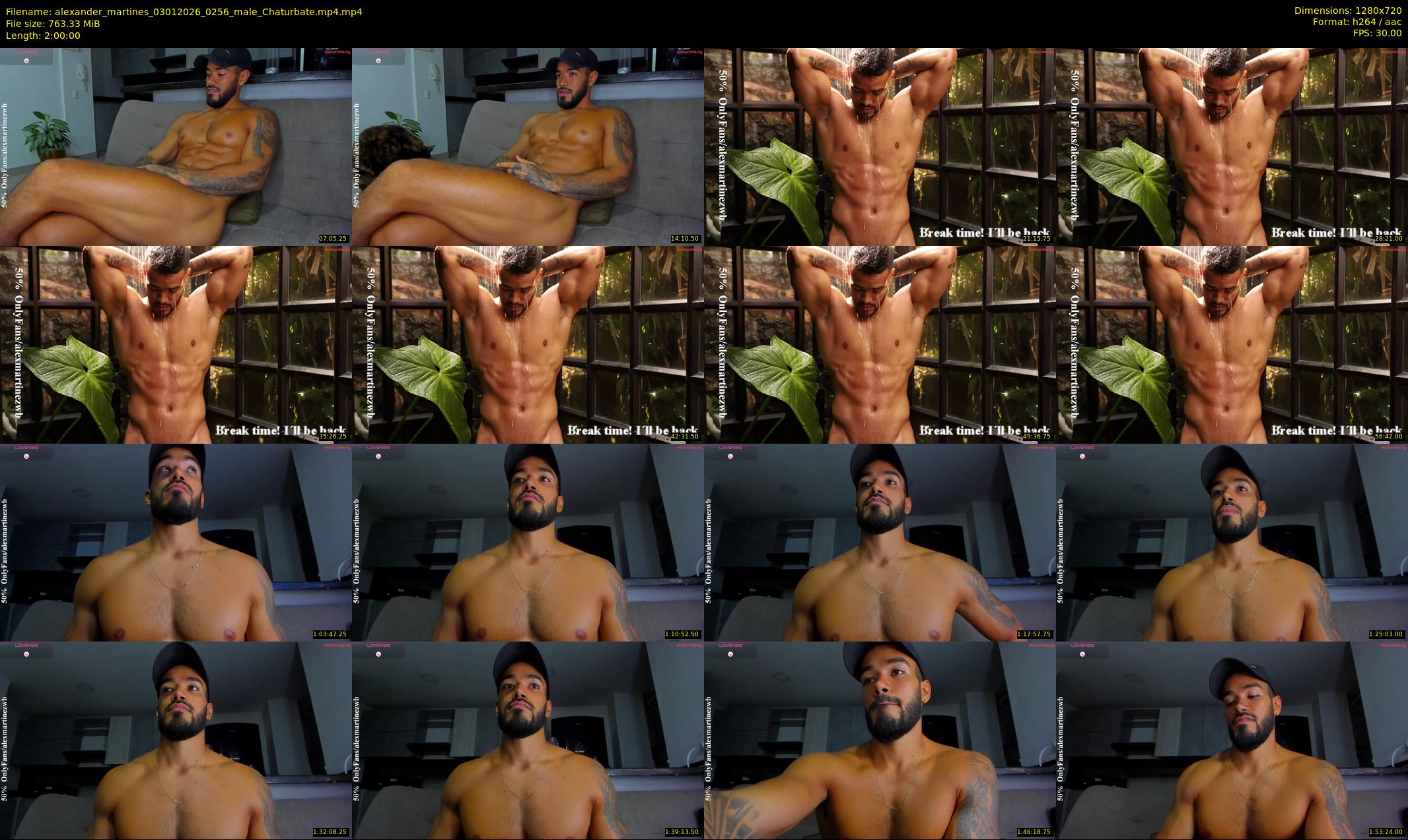 alexander_martines — 120 minute Chaturbate male cam show recording, 720p, Jan 3, 2026