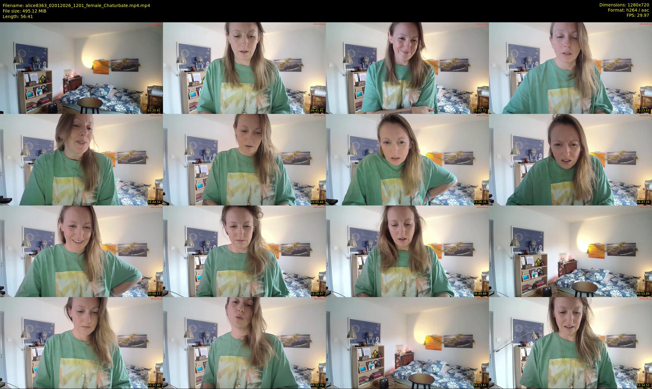 alice8363 — 57 minute Chaturbate female cam show recording, 720p, Jan 2, 2026